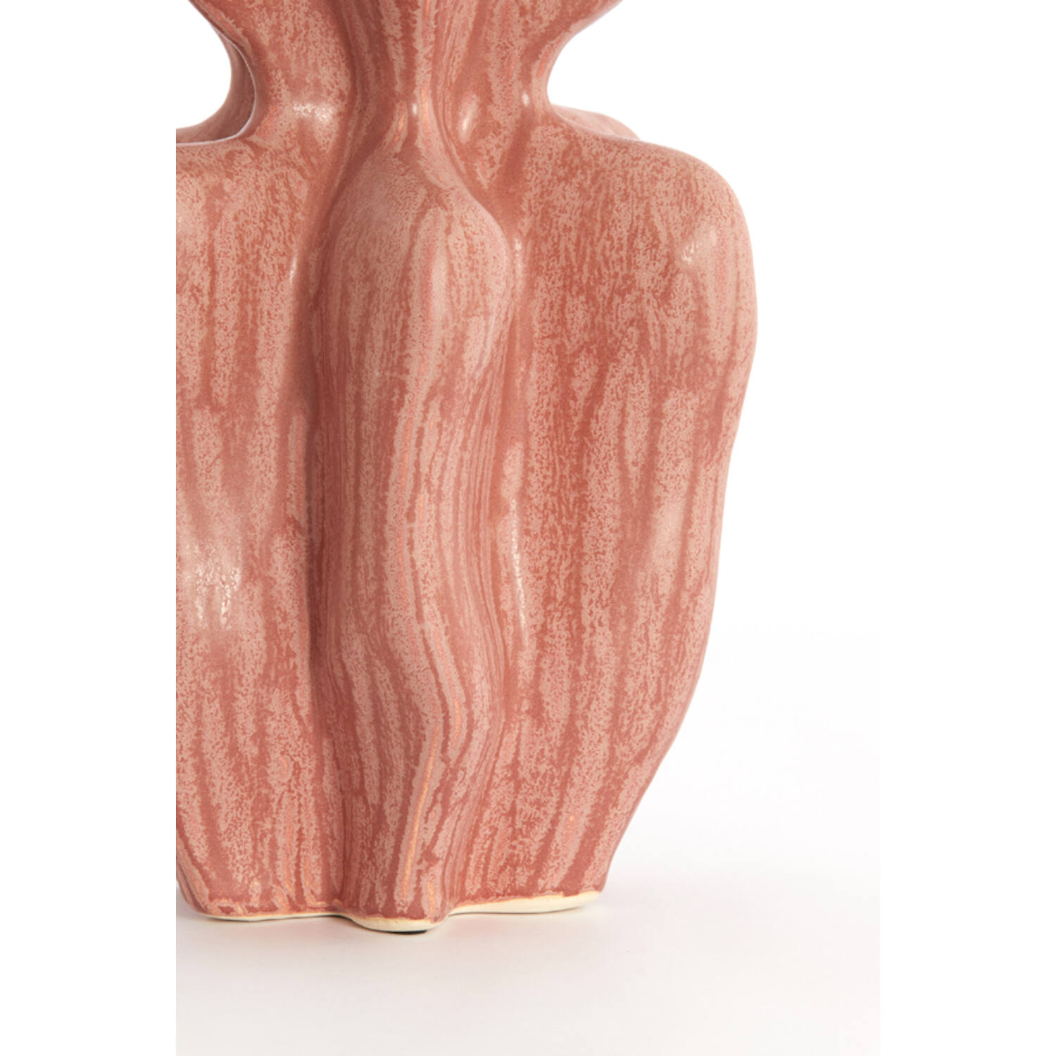 Vase deco 17,5x16x23,5 cm NARA ceramics coral-red