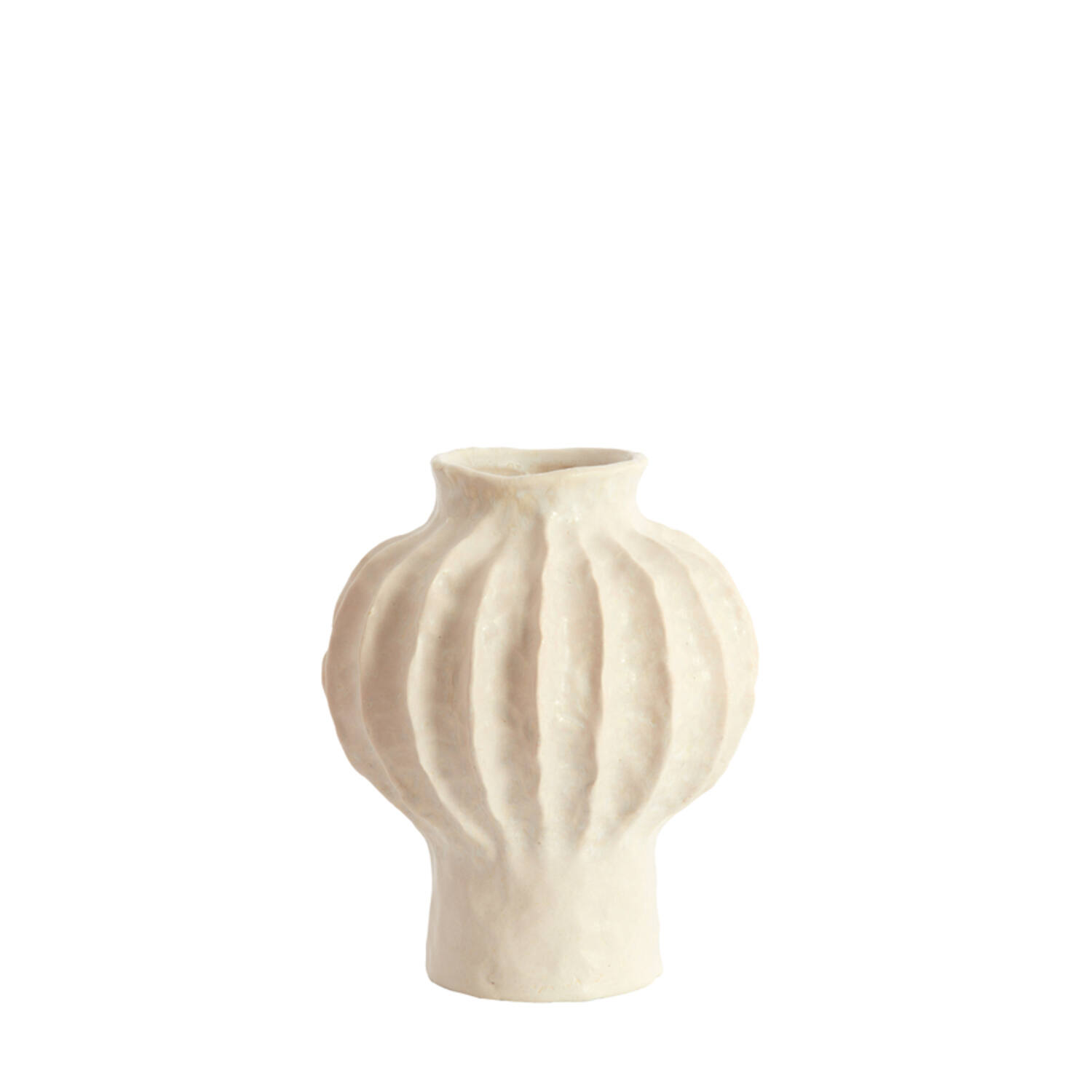 Vaas deco Ø20x24 cm HAKONE keramiek crème