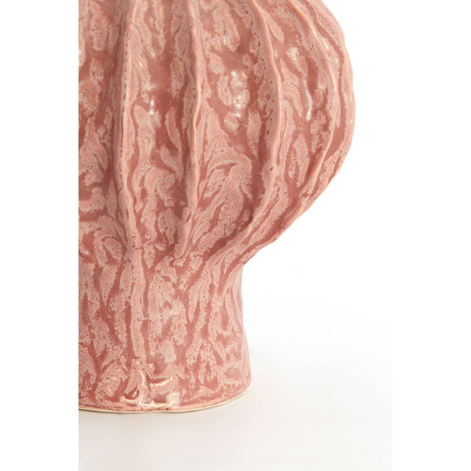Vase deco Ø20x24 cm HAKONE ceramics coral-red