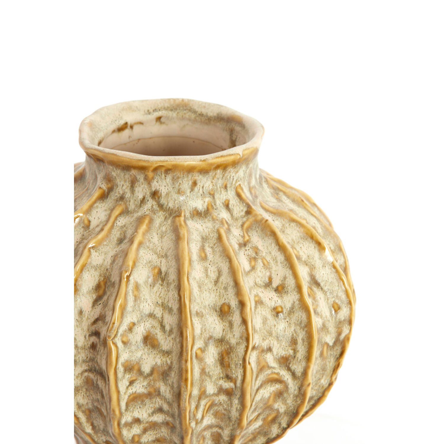 Vase deco Ø24x28,5 cm HAKONE ceramics olive green