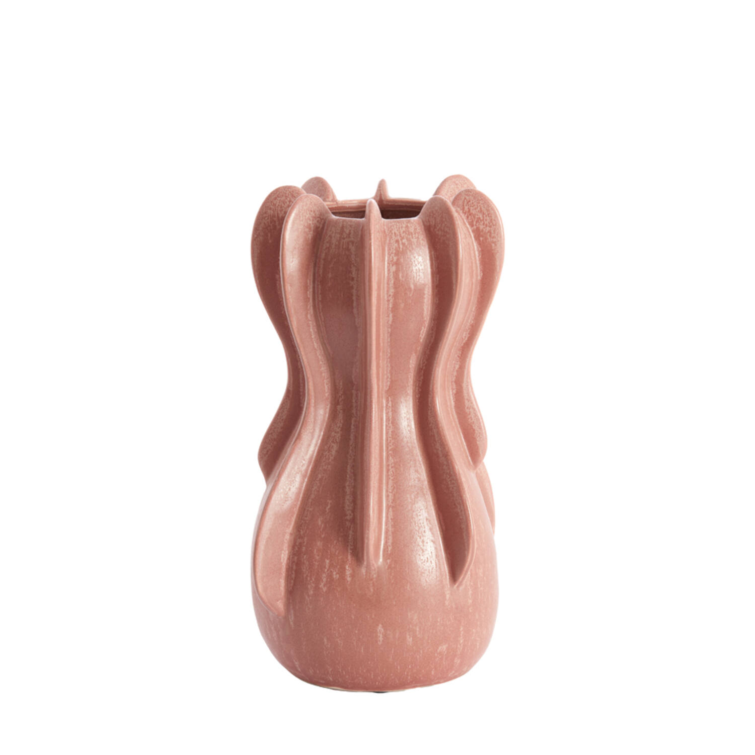 Vase deco Ø18,5x34 cm MAGOME ceramics coral-red