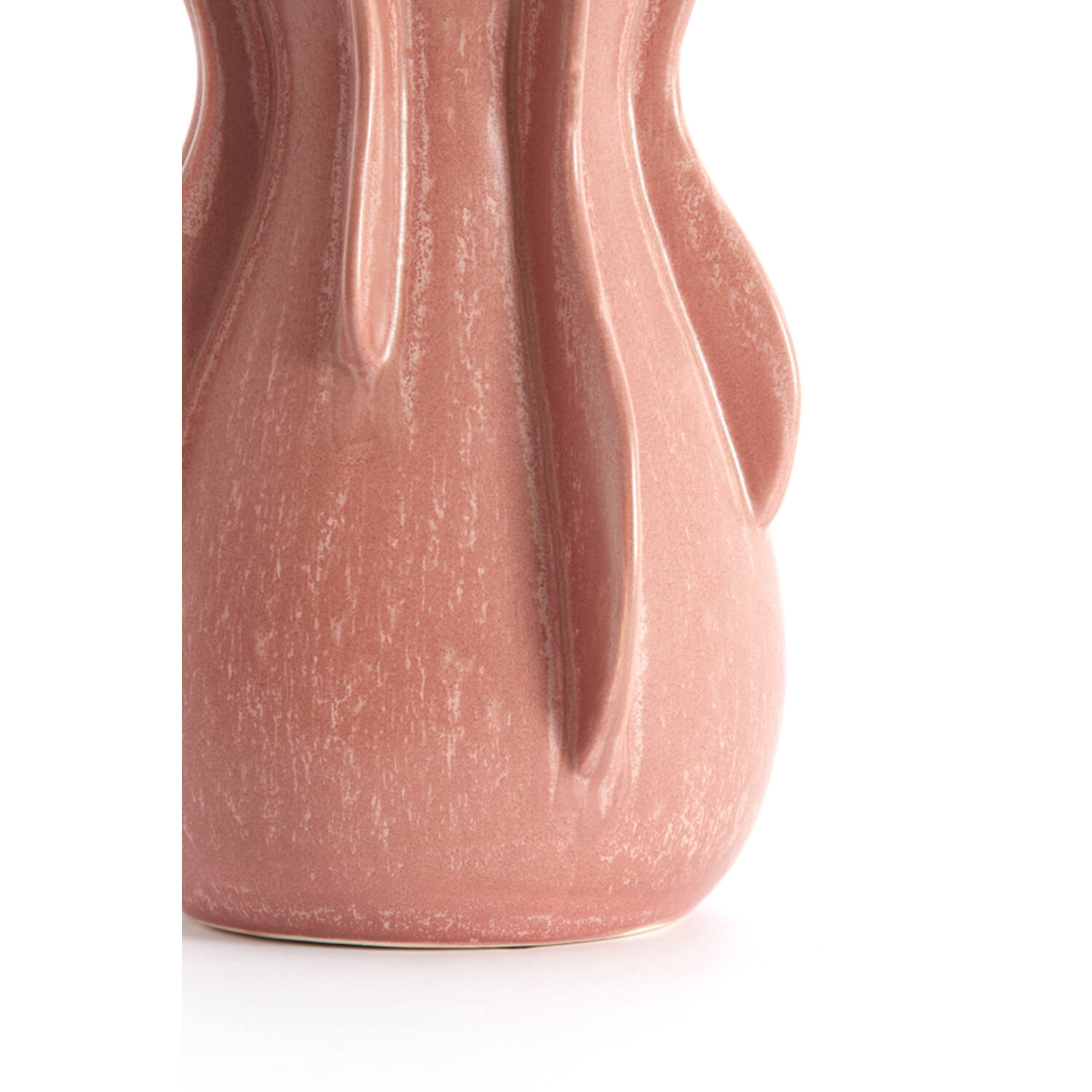 Vase deco Ø18,5x34 cm MAGOME ceramics coral-red