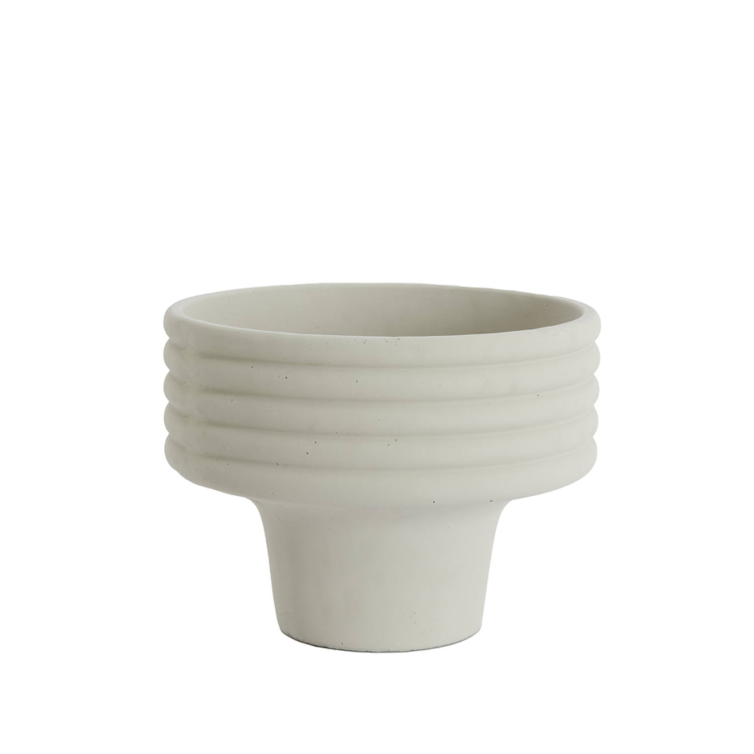 Vaas deco Ø40x30 cm SYLVA keramiek crème