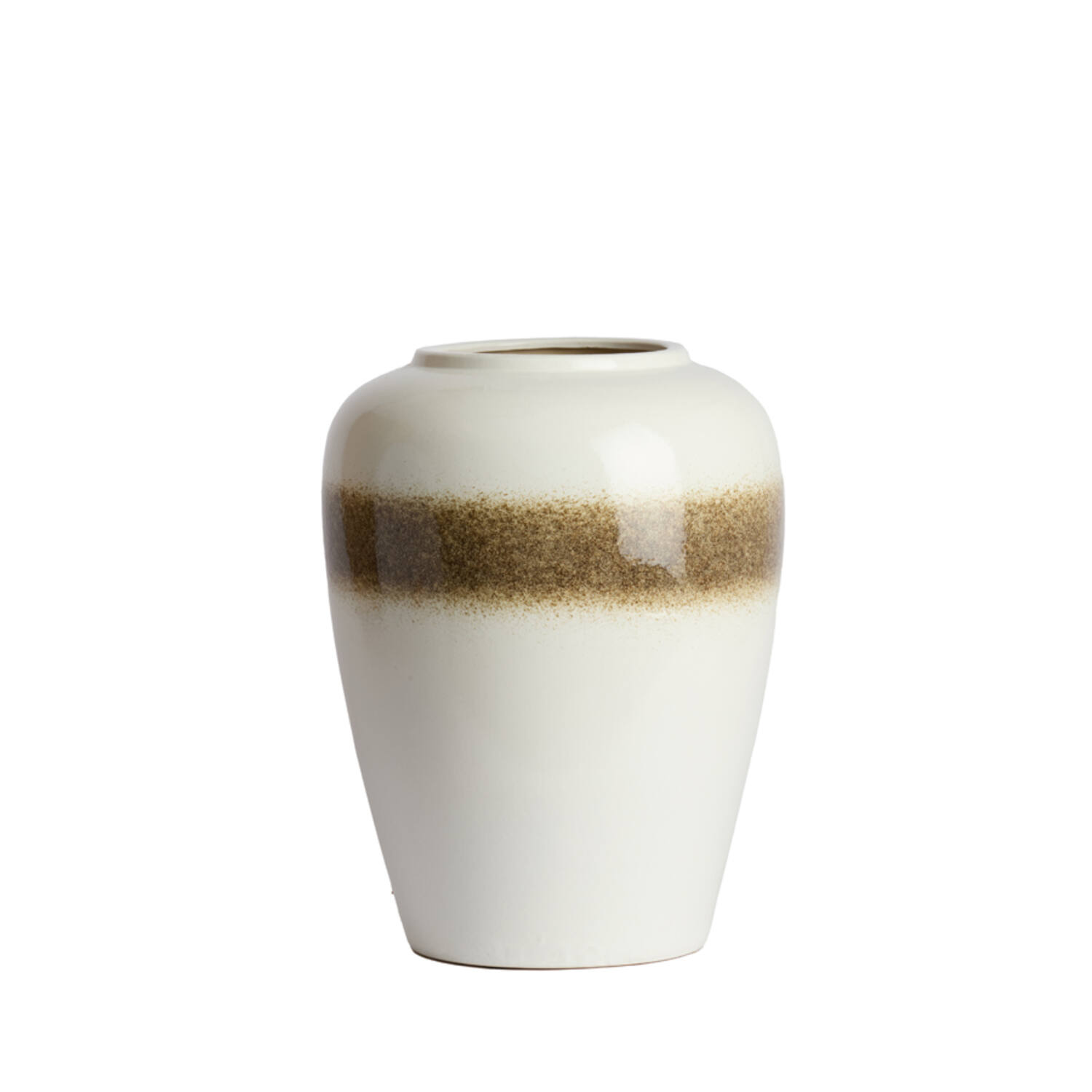 Vase deco Ø40x52 cm VALERIA ceramics cream+brown