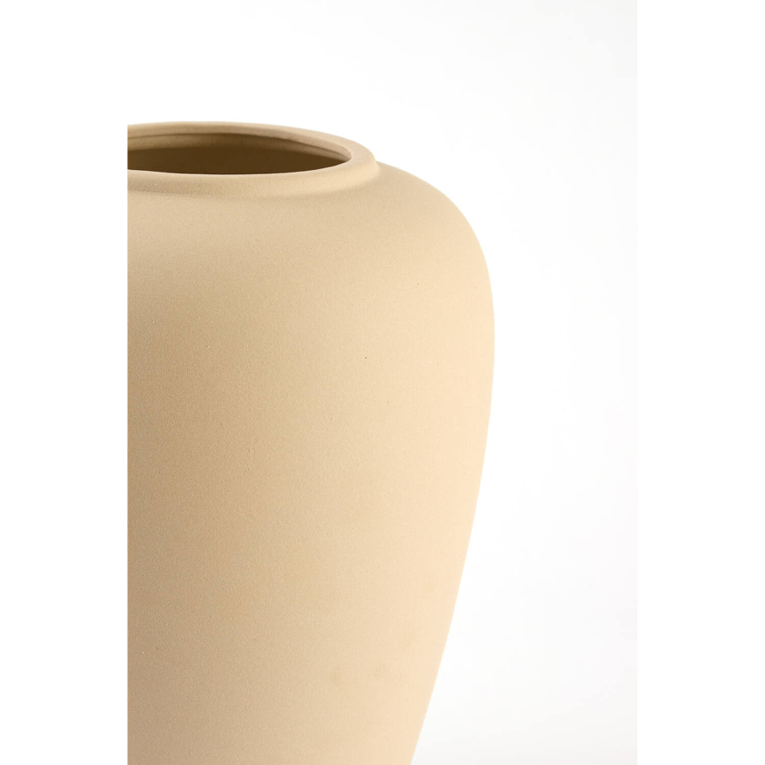 Vase deco Ø50x64 cm VALERIA ceramics matt beige