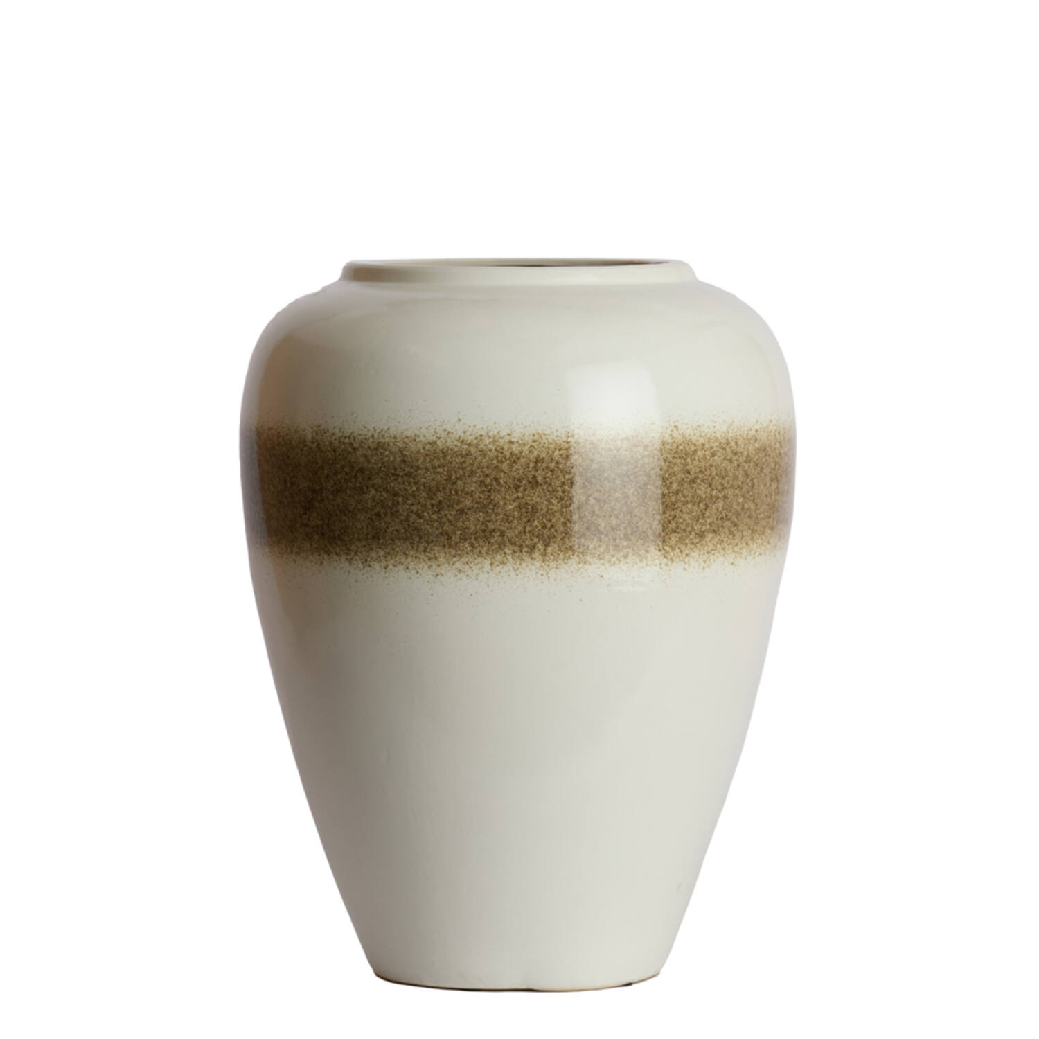 Vase deco Ø50x64 cm VALERIA ceramics cream+brown