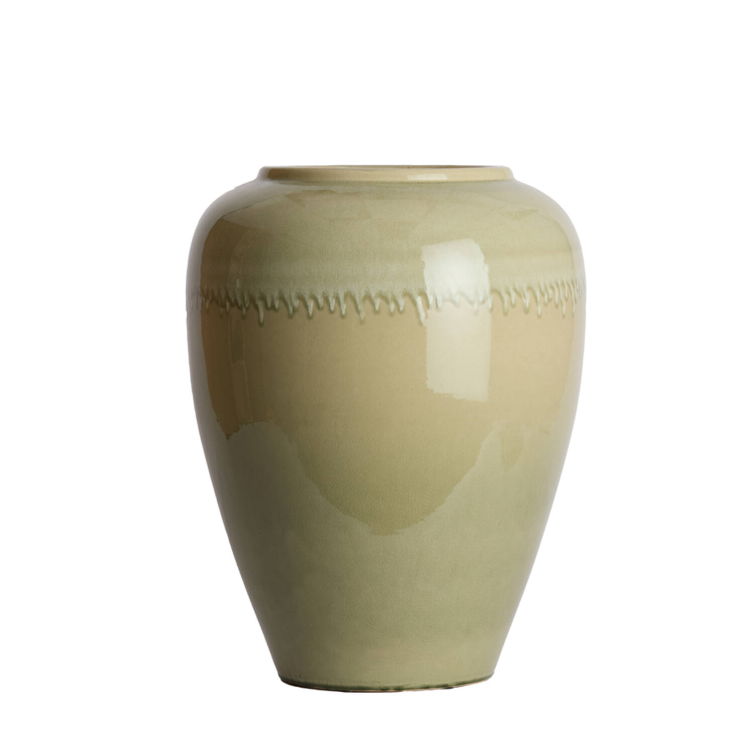 Vase deco Ø50x64 cm VALERIA ceramics light green+cream
