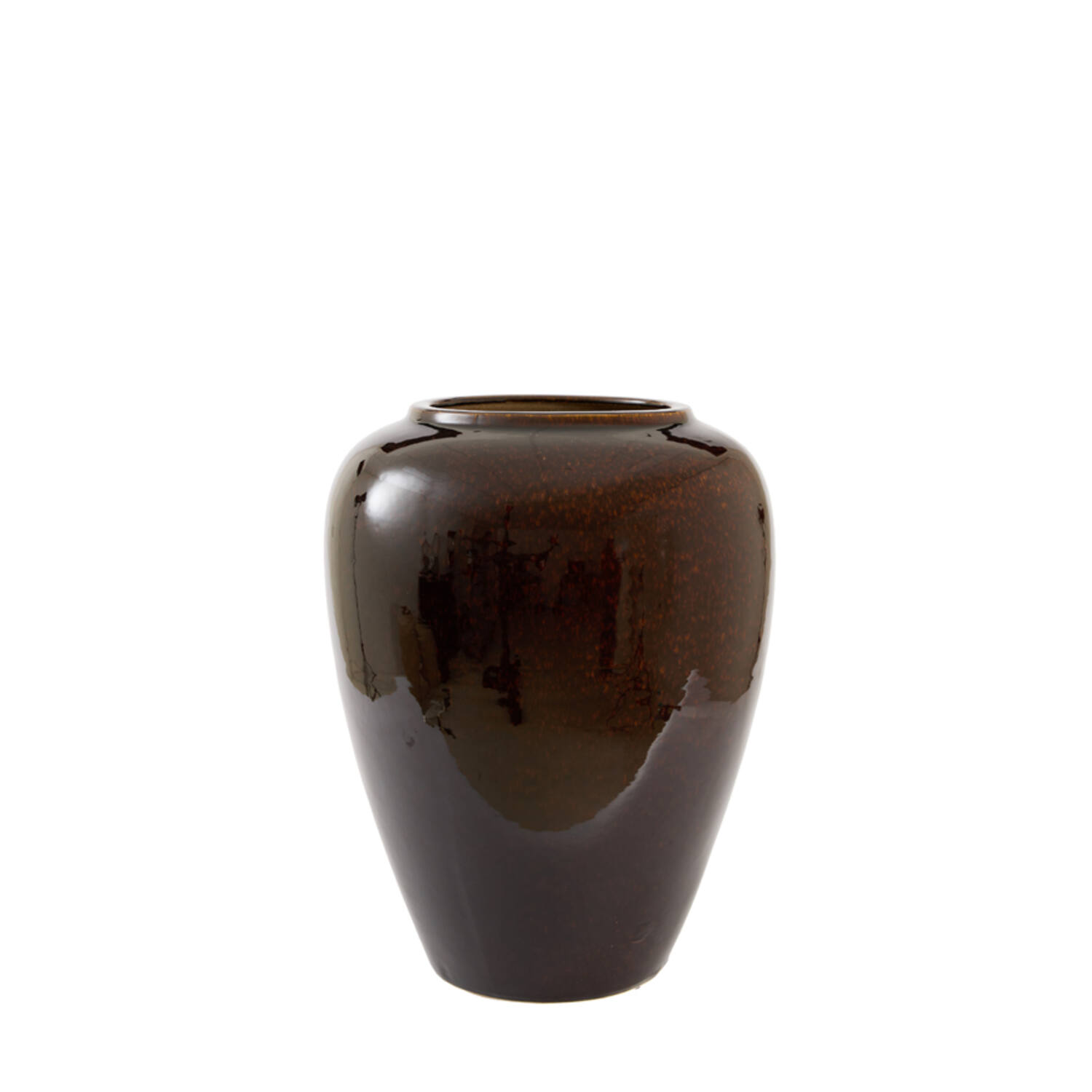 Vase deco Ø50x64 cm VALERIA ceramics dark brown