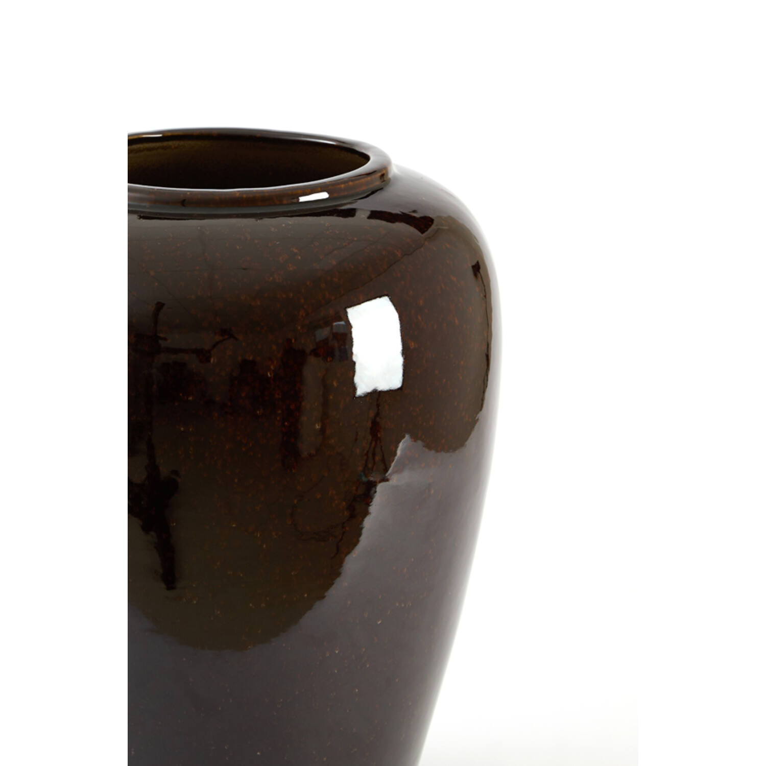 Vase deco Ø50x64 cm VALERIA ceramics dark brown