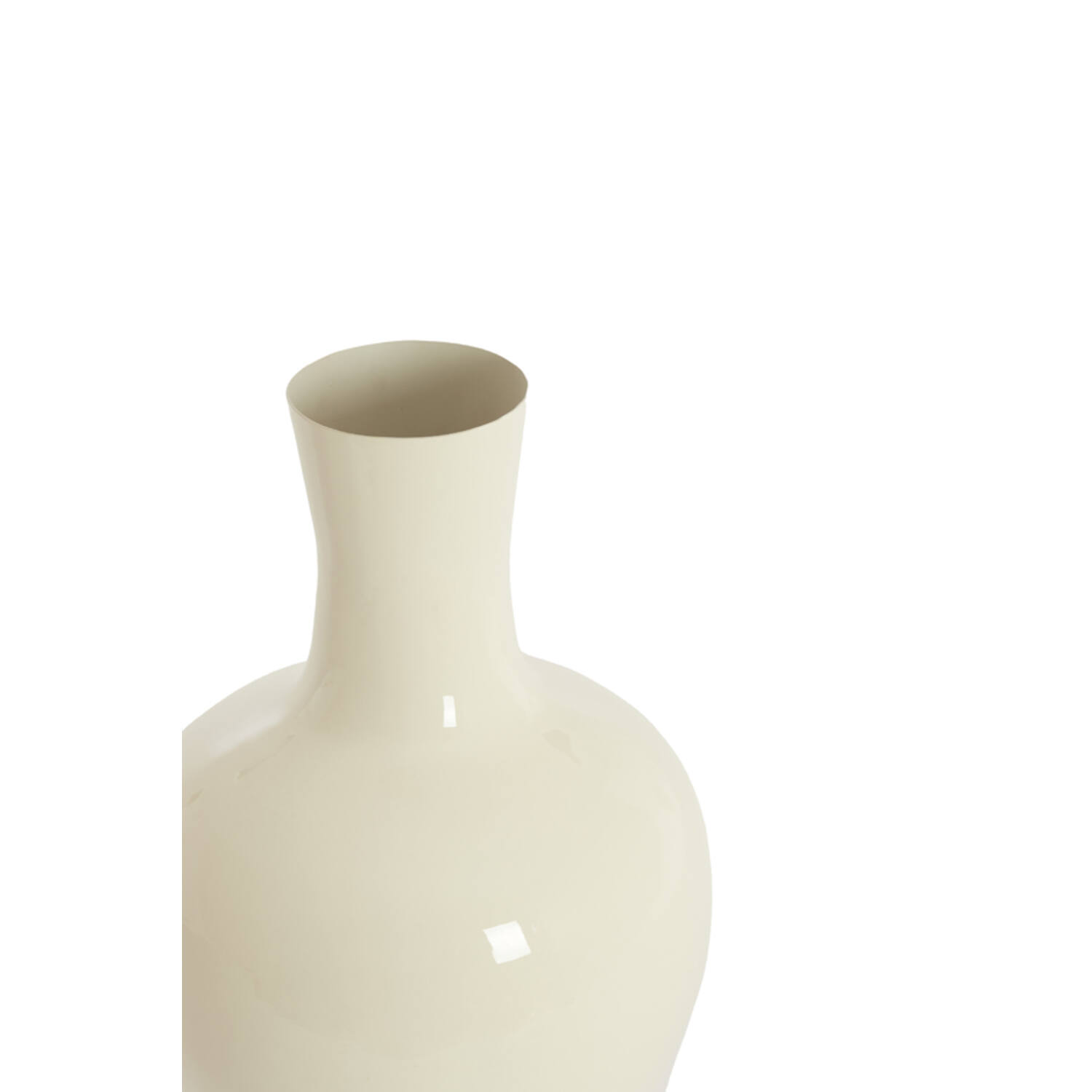 Vase deco Ø33x50 cm NANA shiny cream
