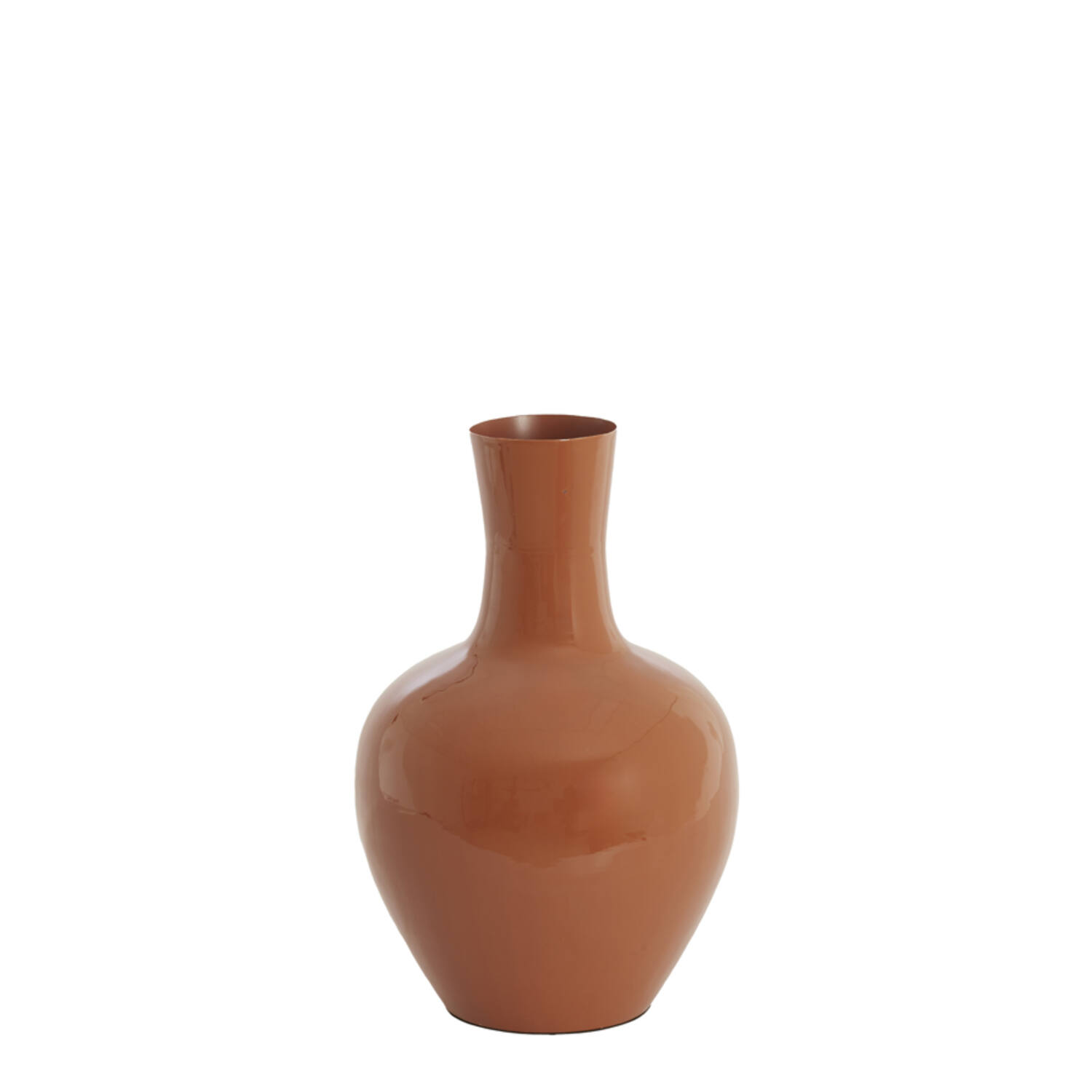 Vase deco Ø33x50 cm NANA shiny dark orange