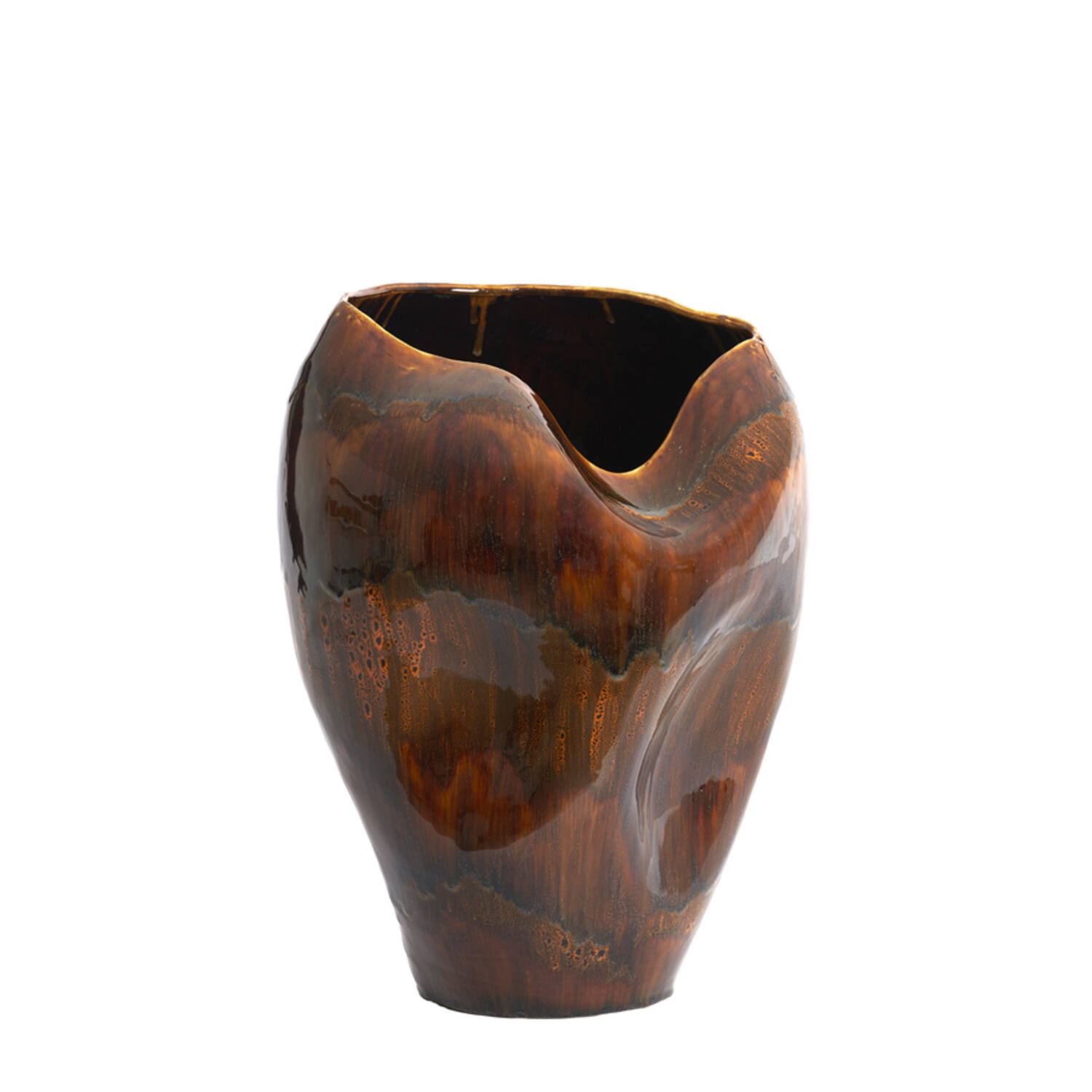 Vase deco Ø39x53 cm AZURA ceramics dark brown