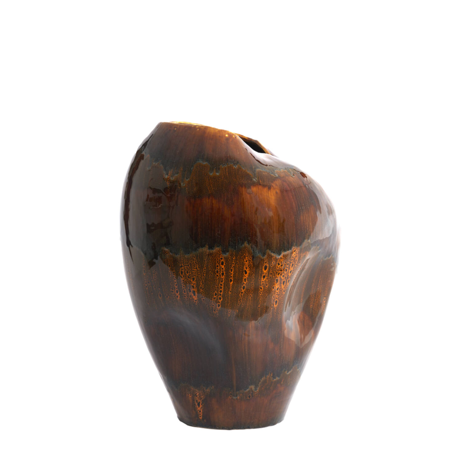 Vase deco Ø39x53 cm AZURA ceramics dark brown