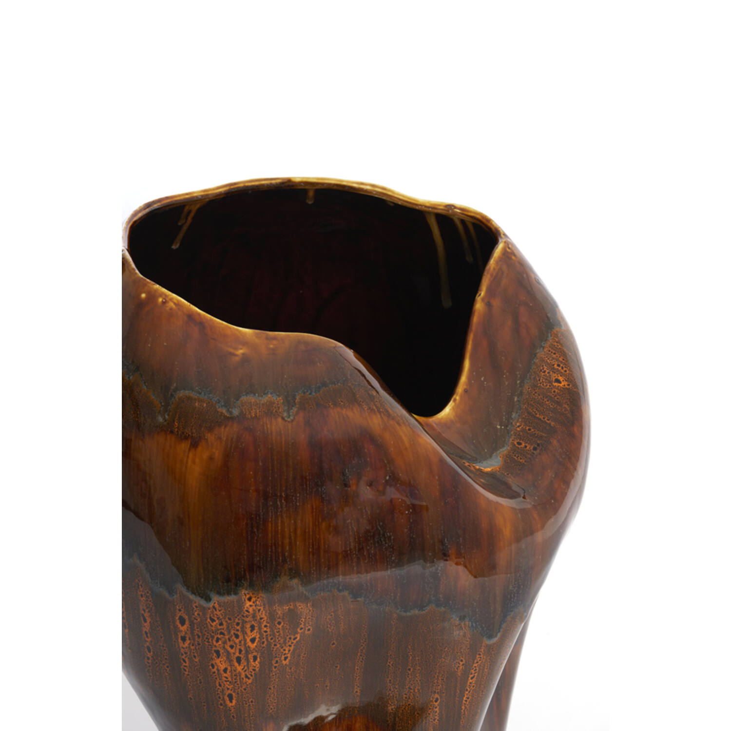 Vase deco Ø39x53 cm AZURA ceramics dark brown