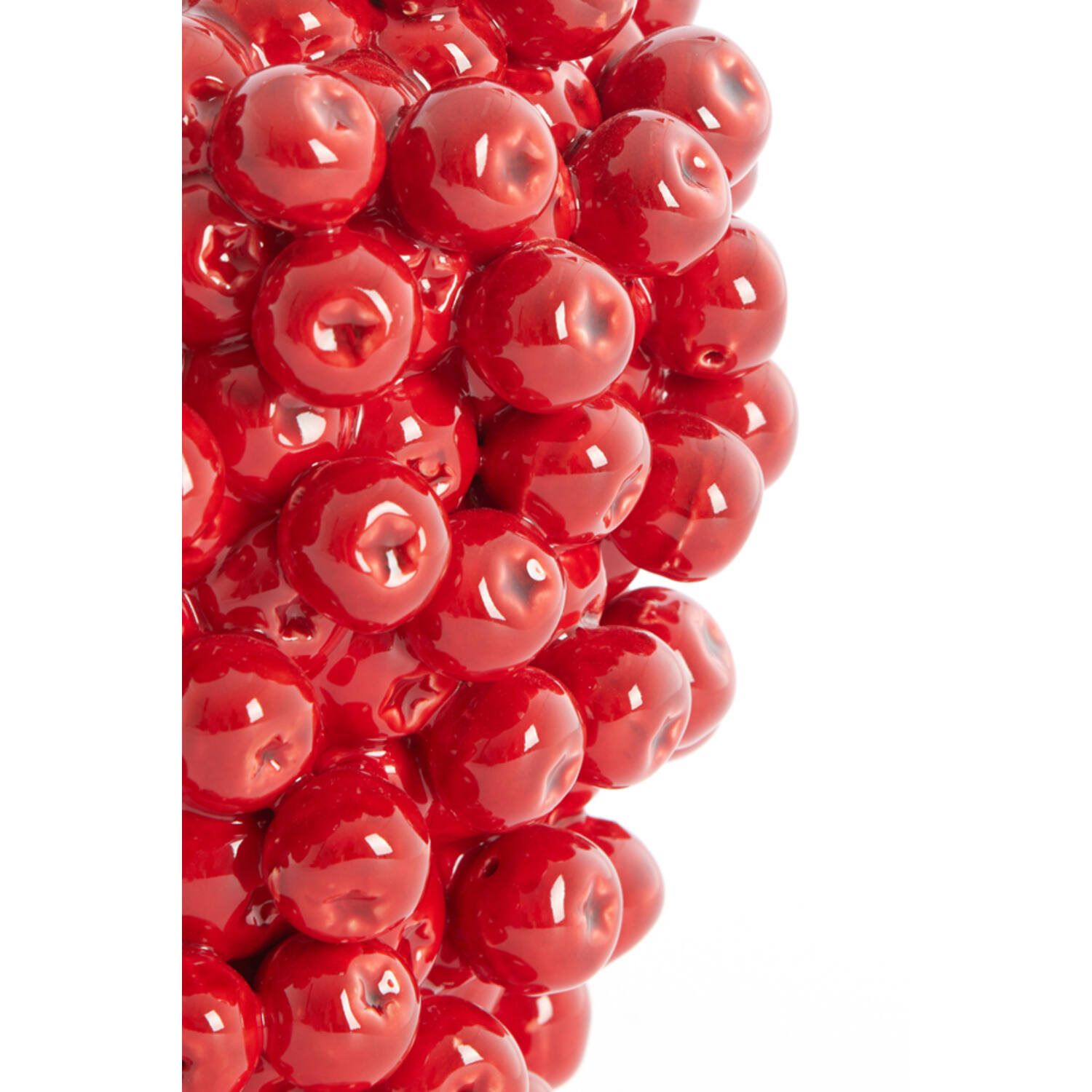 Vaas deco Ø15x17,5 cm BERRIES keramiek rood