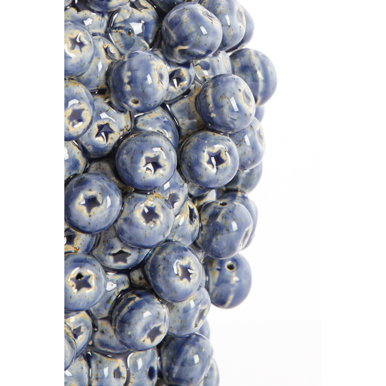 Vaas deco Ø15x17,5 cm BERRIES keramiek donker blauw