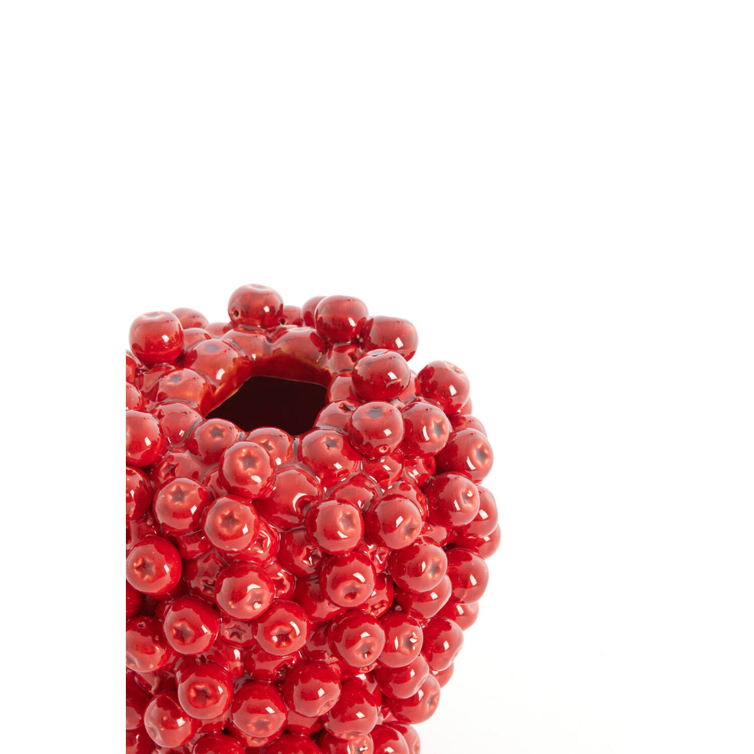 Vase deco Ø20x22,5 cm BERRIES ceramics red