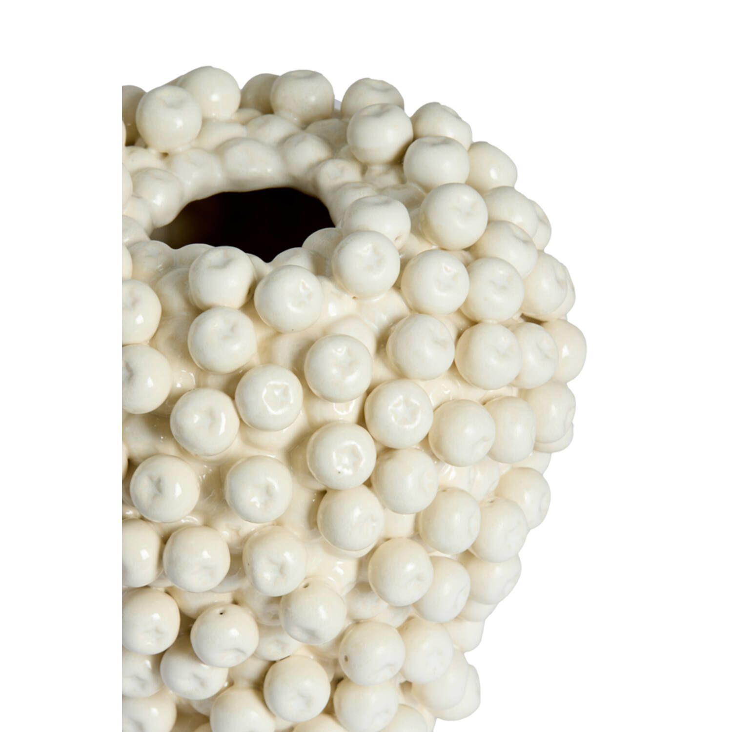 Vase deco Ø25,5x27 cm BERRIES ceramics cream