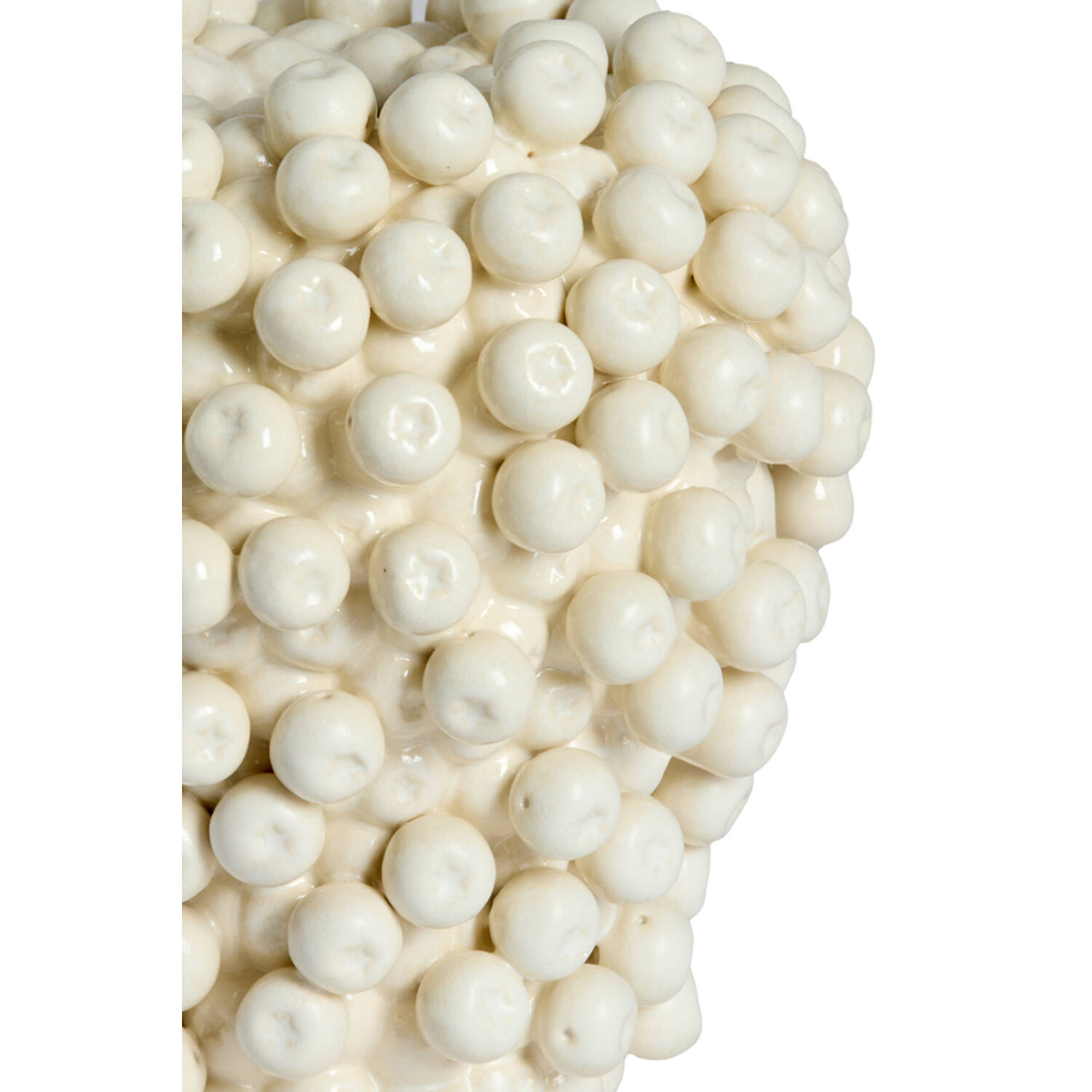 Vase deco Ø25,5x27 cm BERRIES ceramics cream
