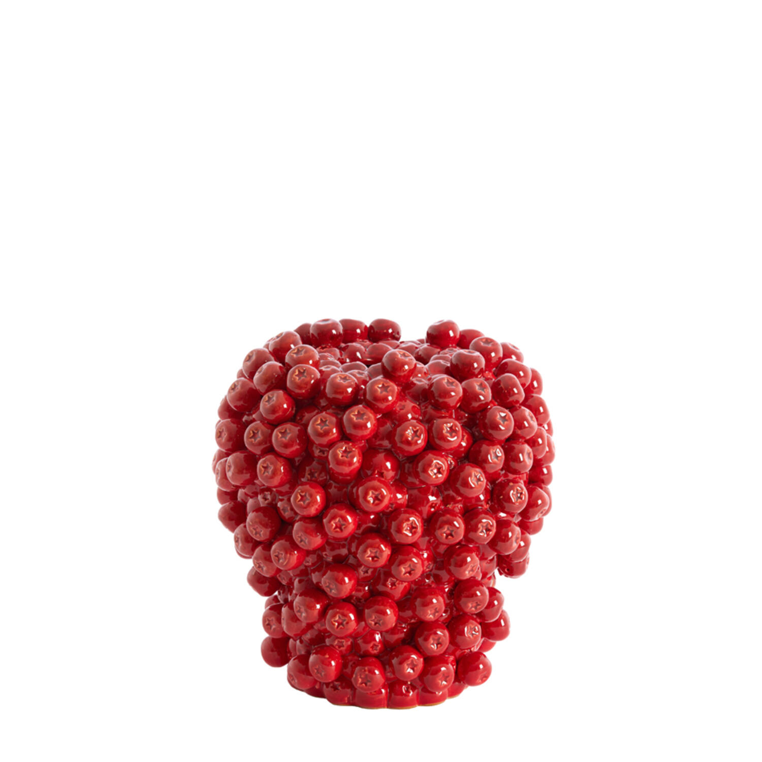 Vaas deco Ø25,5x27 cm BERRIES keramiek rood