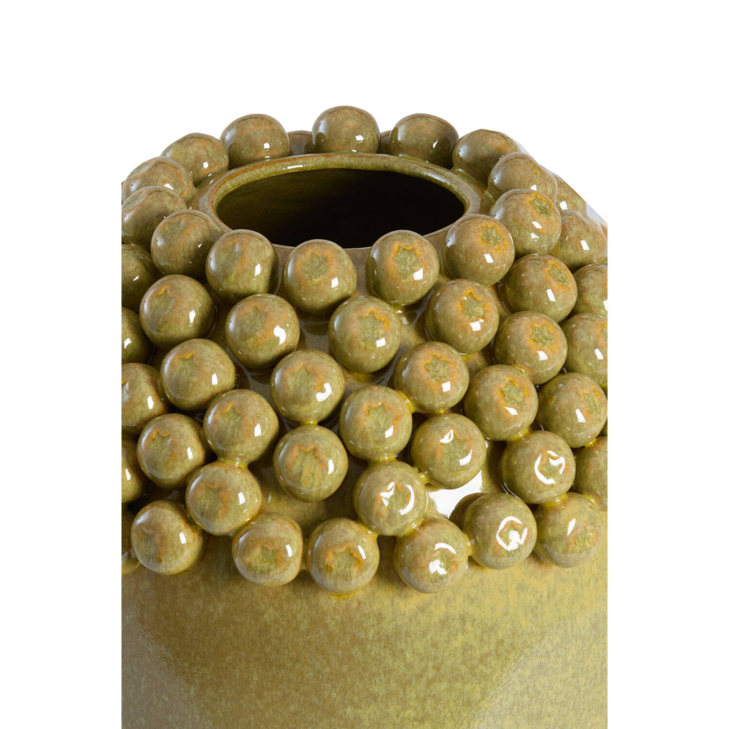 Vase deco Ø32x43,5 cm LOVRO ceramics olive green-brown