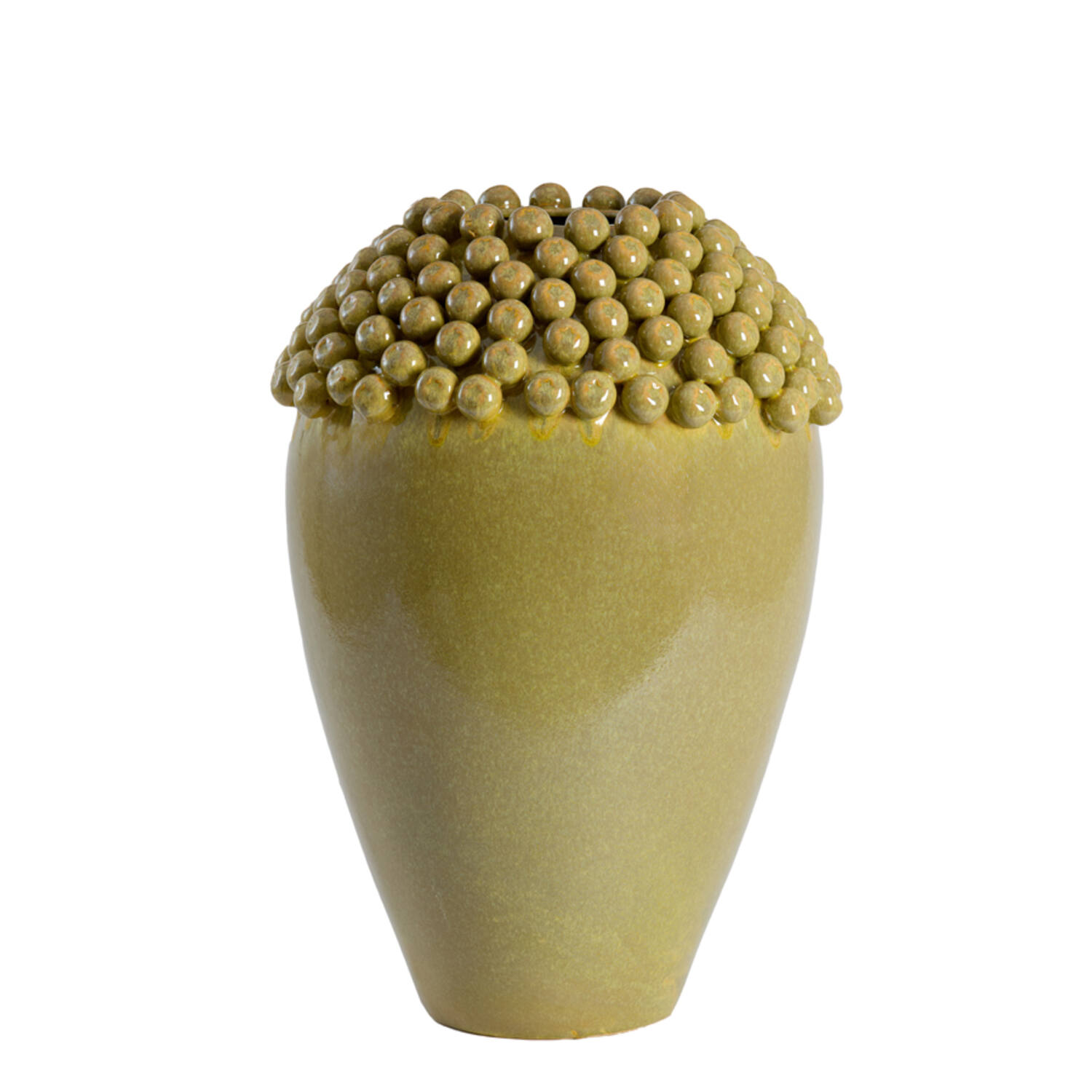 Vase deco Ø39,5x57 cm LOVRO ceramics olive green-brown
