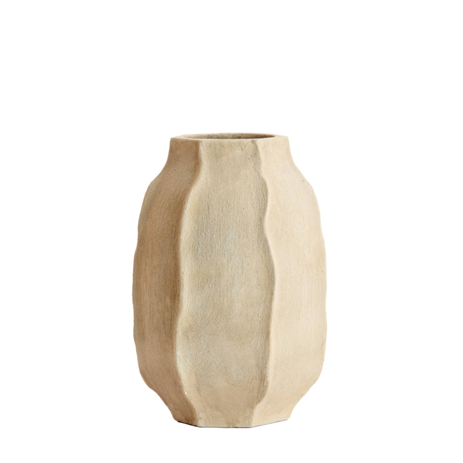Vase deco Ø33x50 cm SAPHIRA matt sand