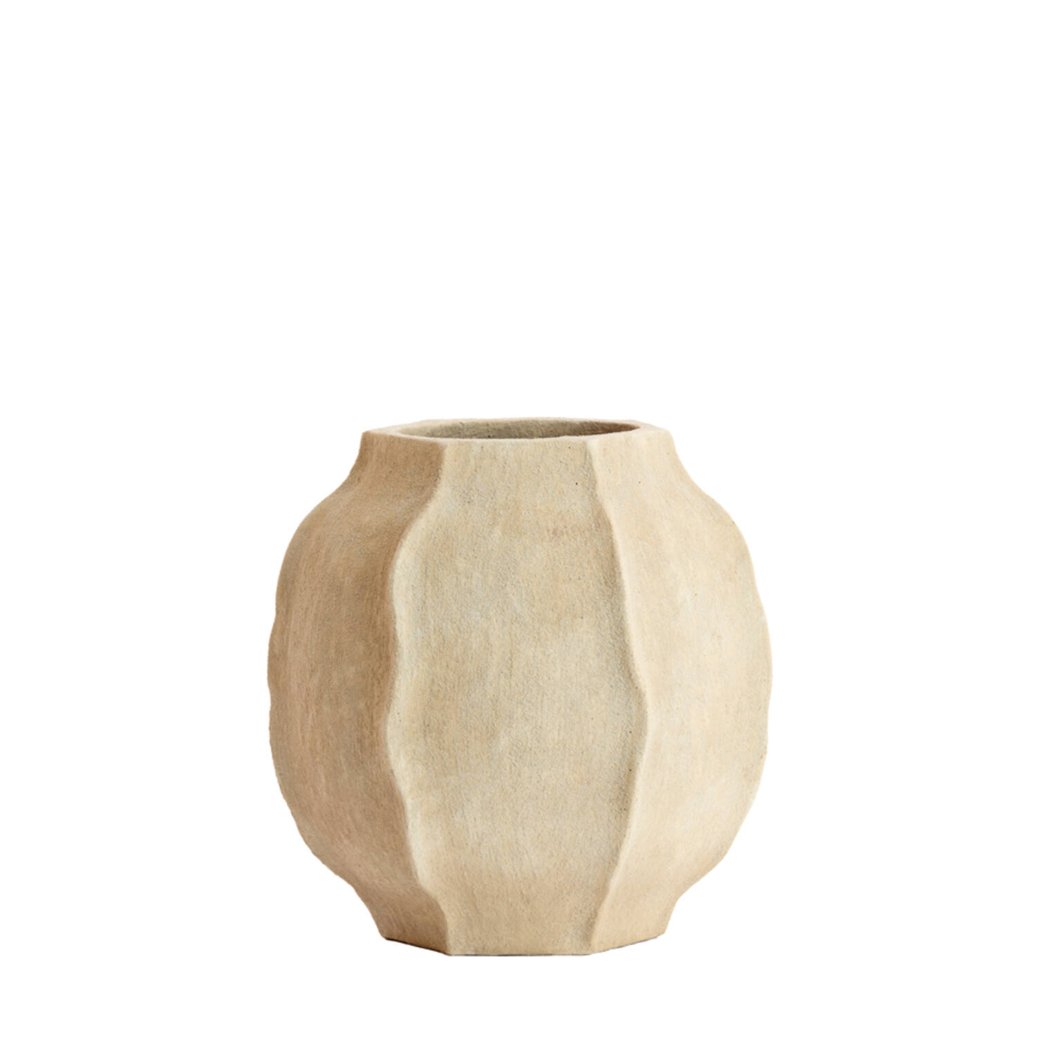 Vase deco Ø40x40,5 cm SAPHIRA matt sand