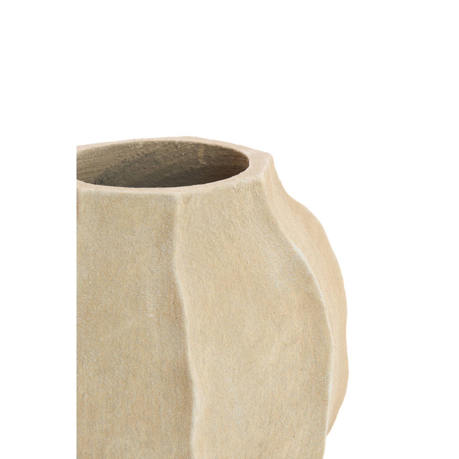 Vase deco Ø40x40,5 cm SAPHIRA matt sand