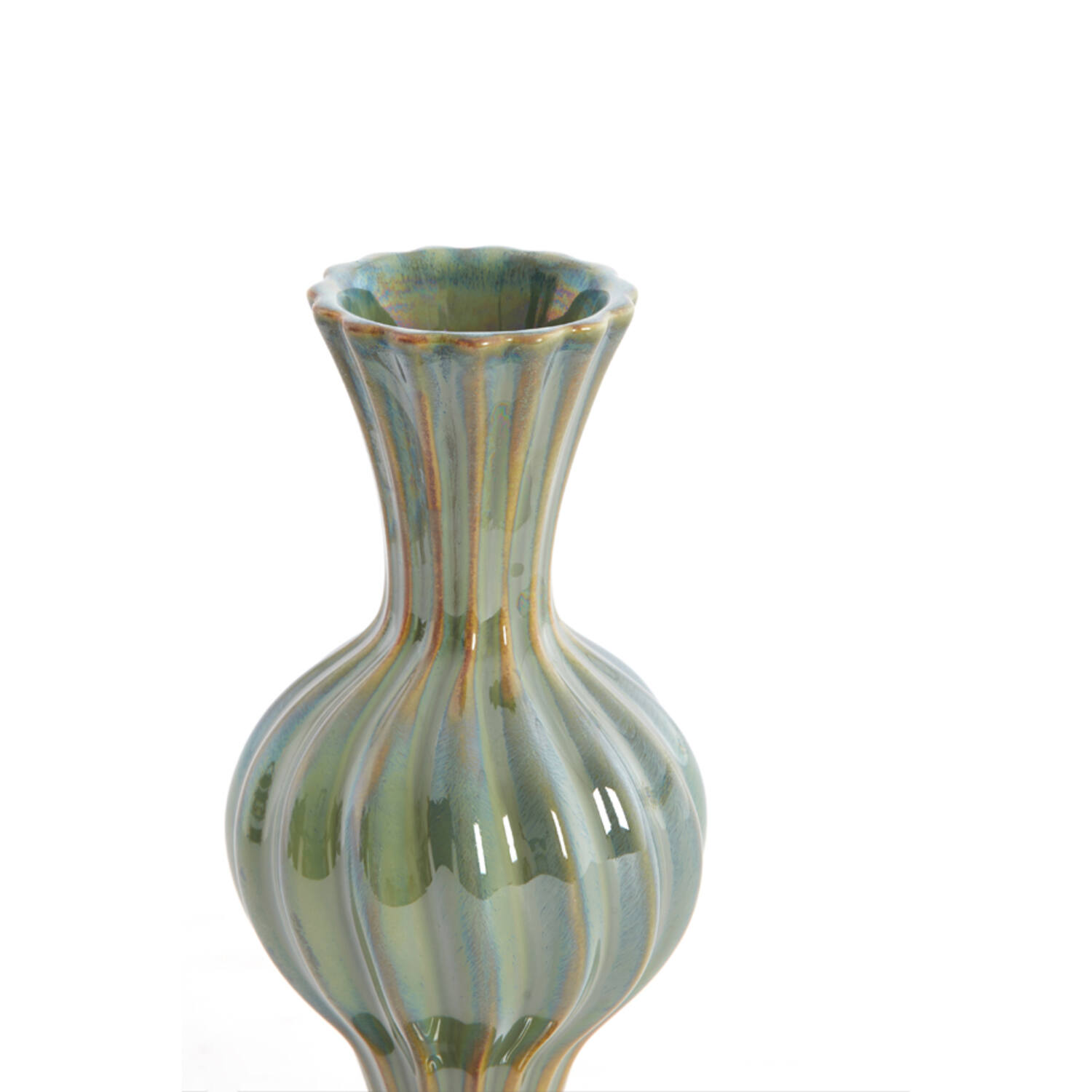 Vase Ø8,5x17 cm SAVI ceramics olive green