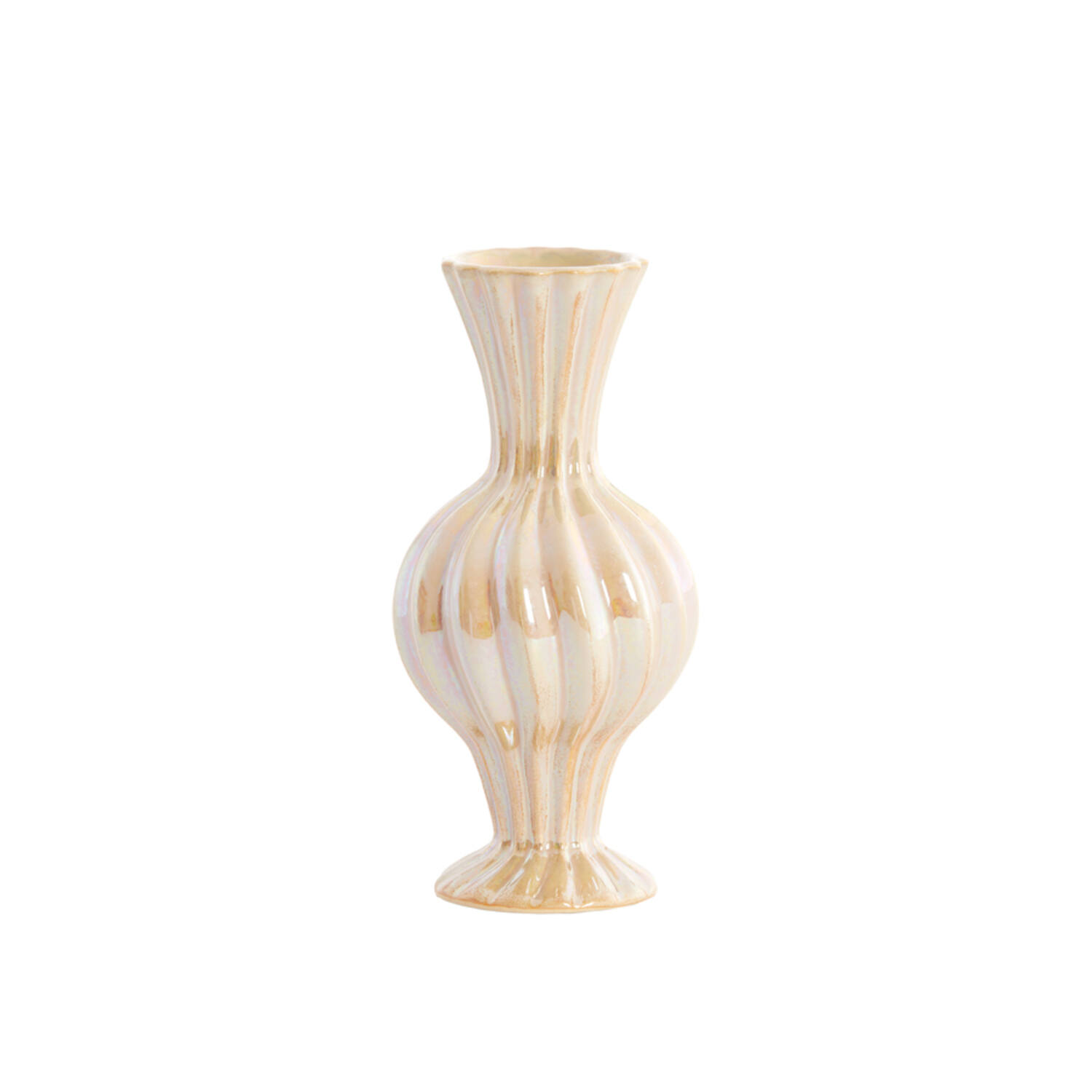 Vaas Ø8,5x17 cm SAVI keramiek zand