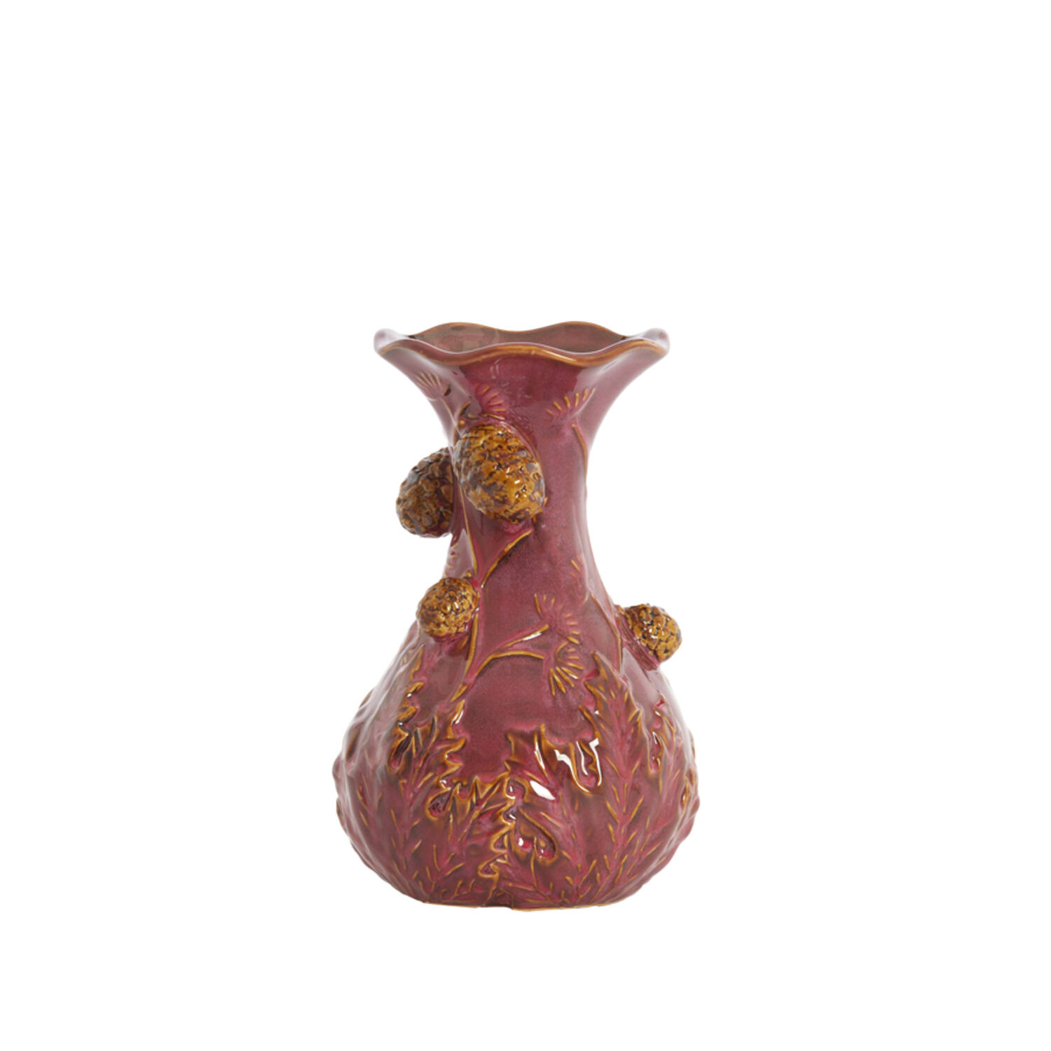 Vase Ø18x27,5 cm BLISSA ceramics burgundy+brown