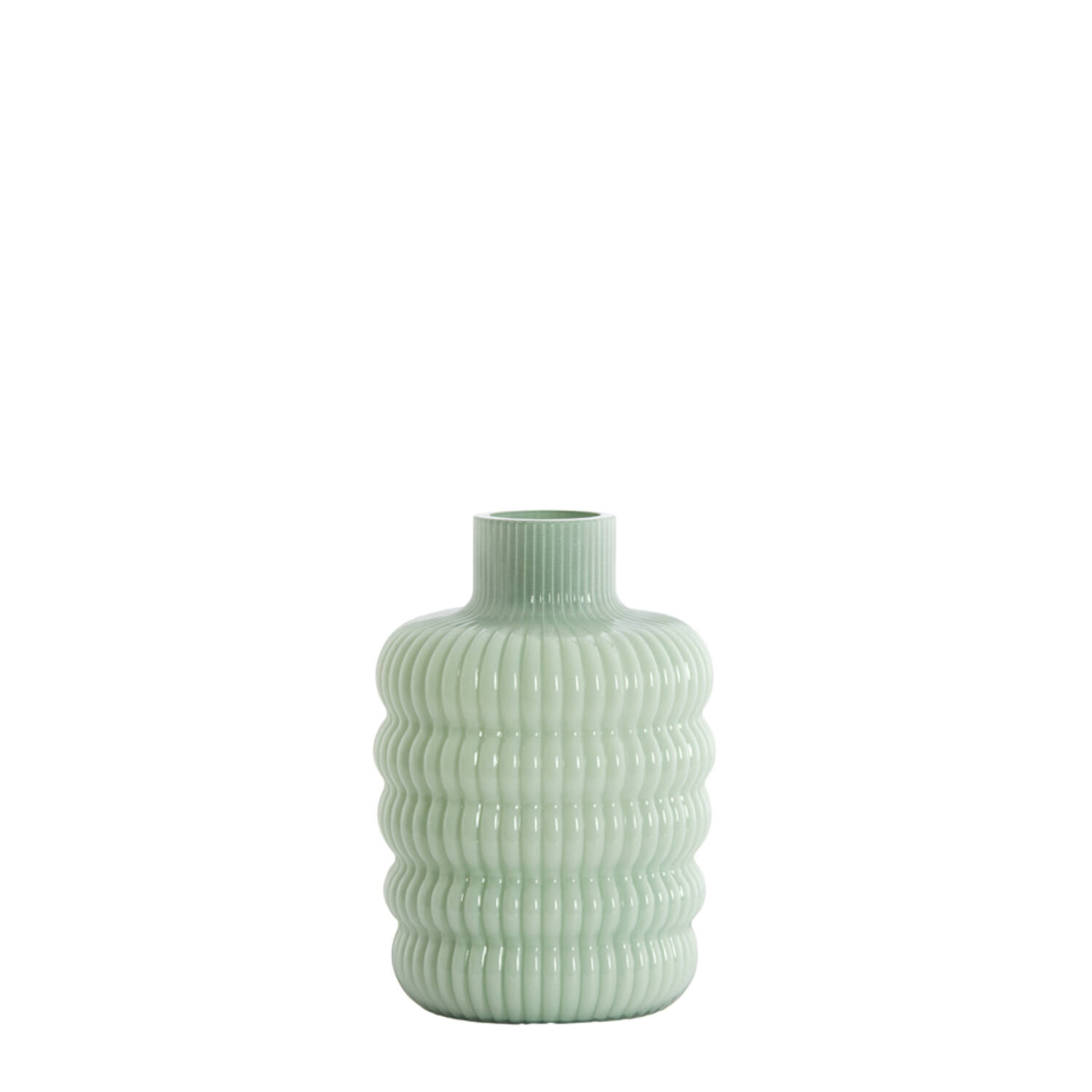Vase Ø13,5x20,5 cm LUNETTE glass mint