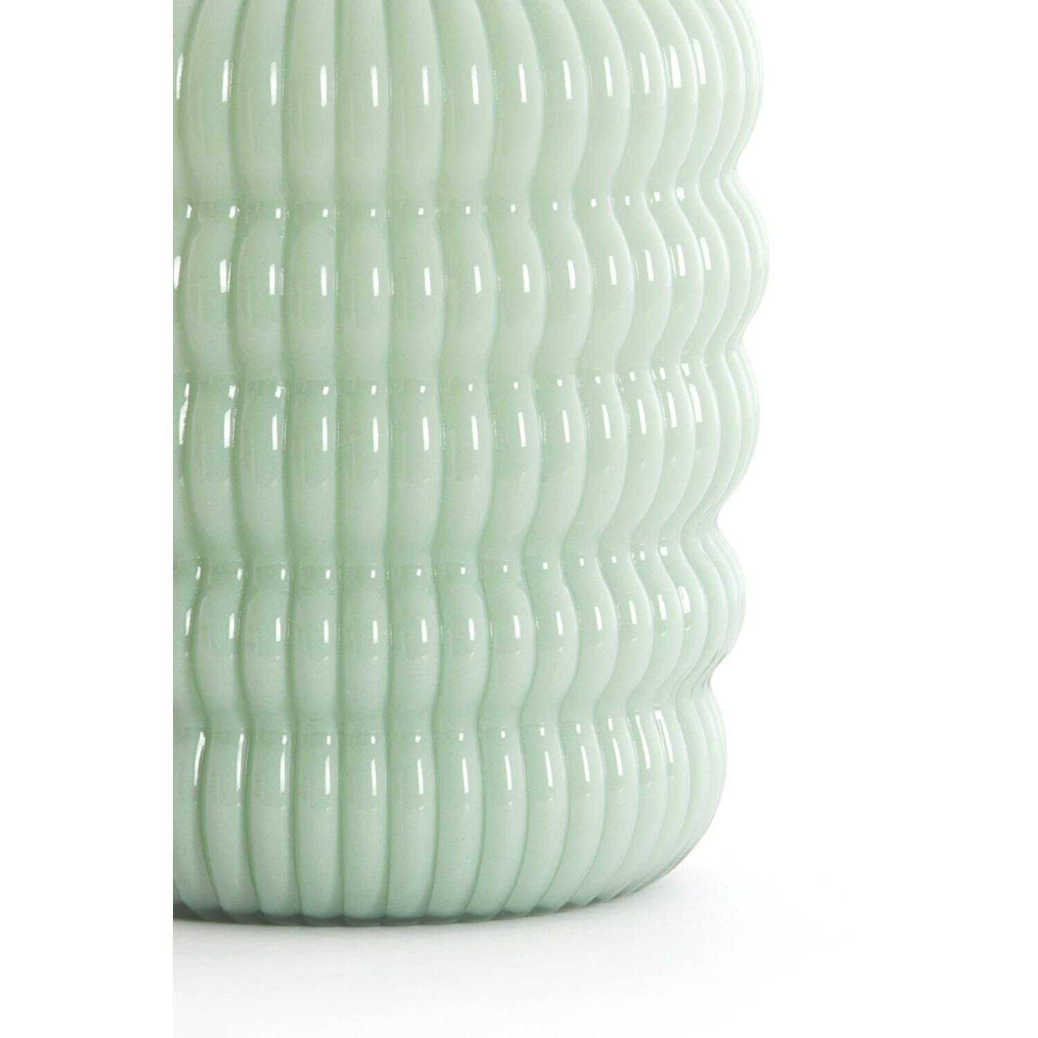 Vase Ø13,5x20,5 cm LUNETTE glass mint