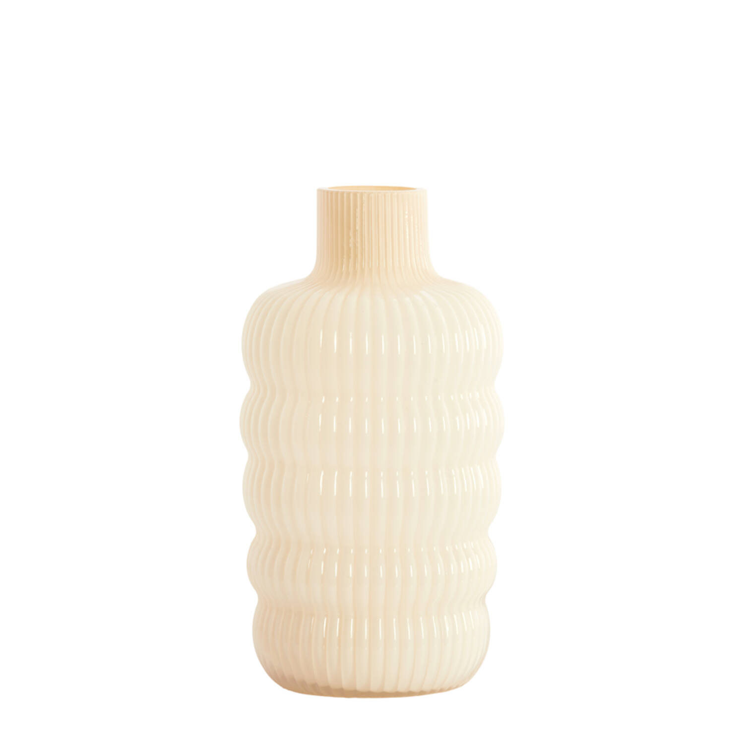 Vasija Ø15,5x30 cm LUNETTE vidrio crema