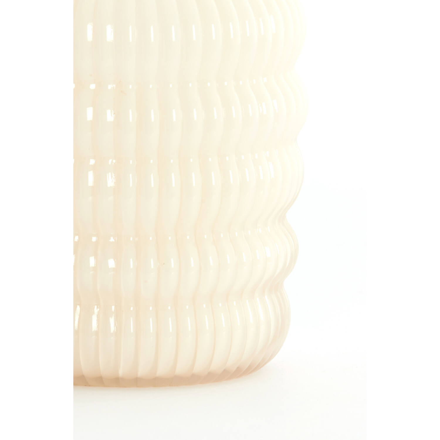 Vasija Ø15,5x30 cm LUNETTE vidrio crema