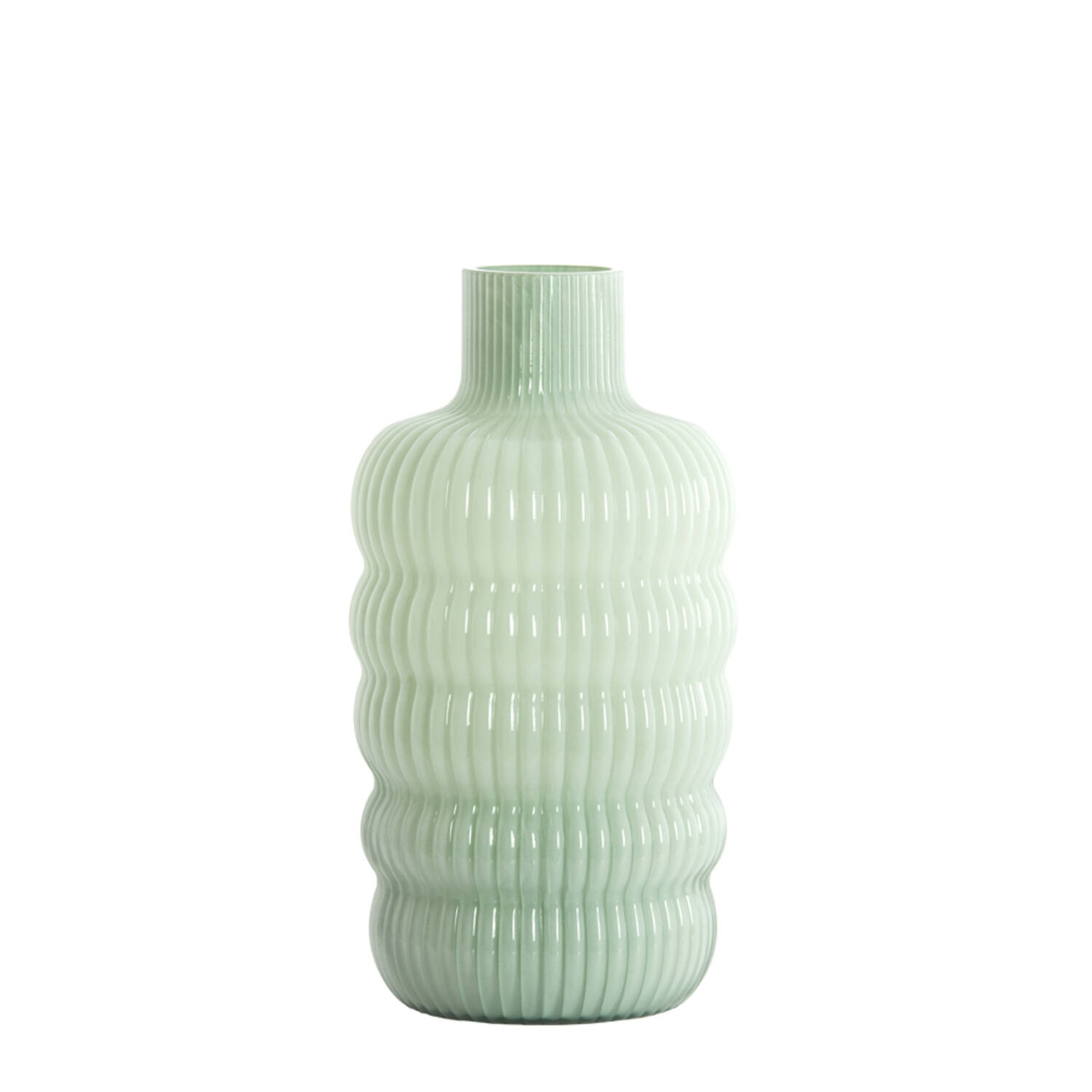 Vaas Ø15,5x30 cm LUNETTE glas mint