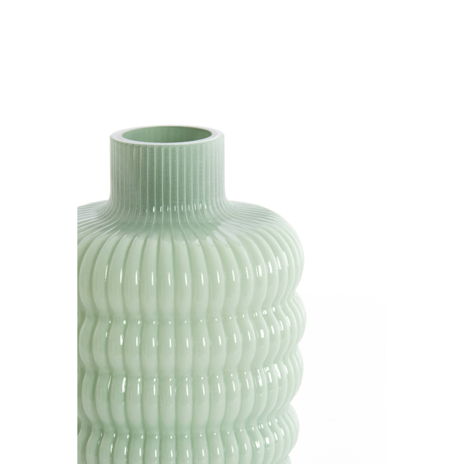 Vaas Ø15,5x30 cm LUNETTE glas mint