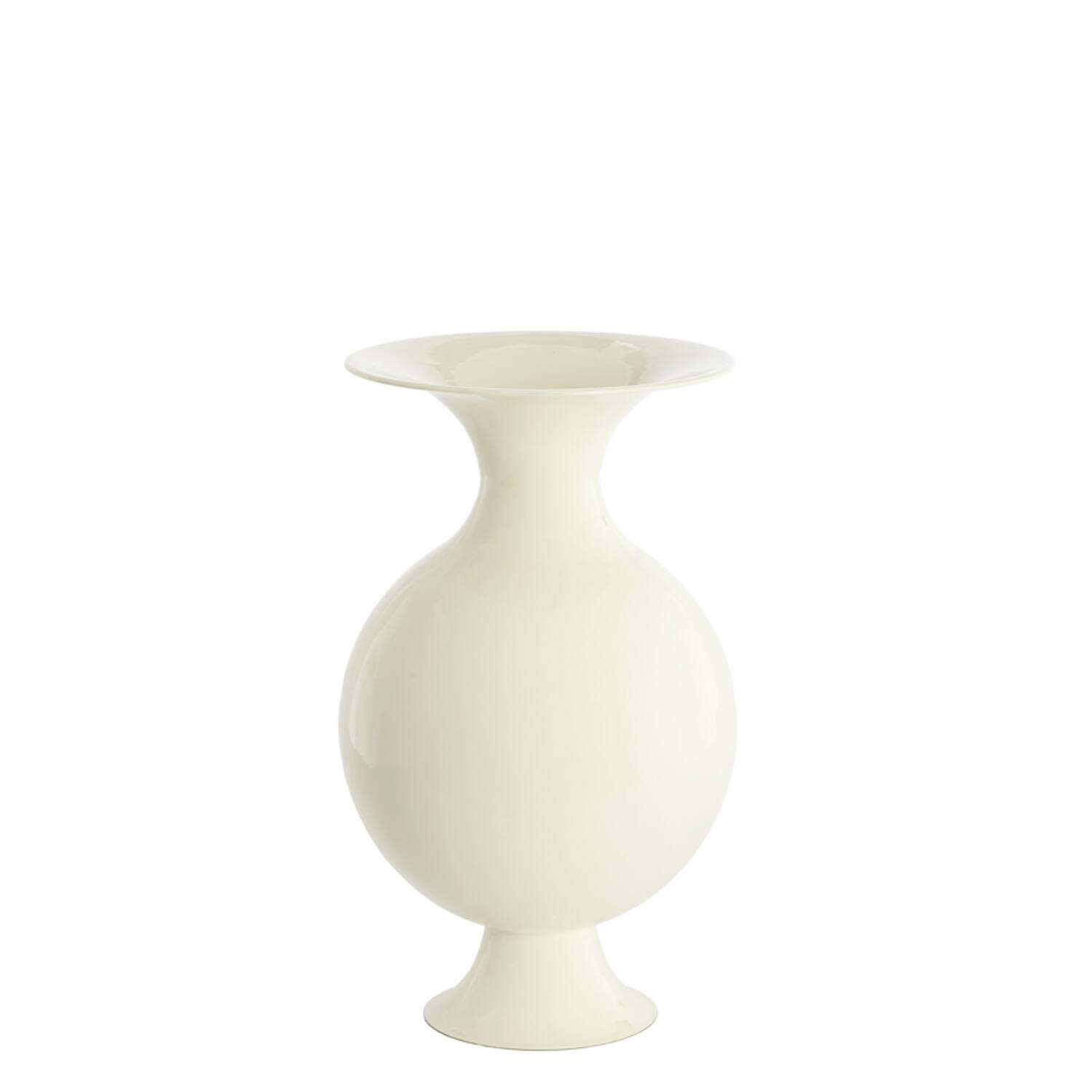 Vase Ø26x45 cm BOLULLA glänzend crème