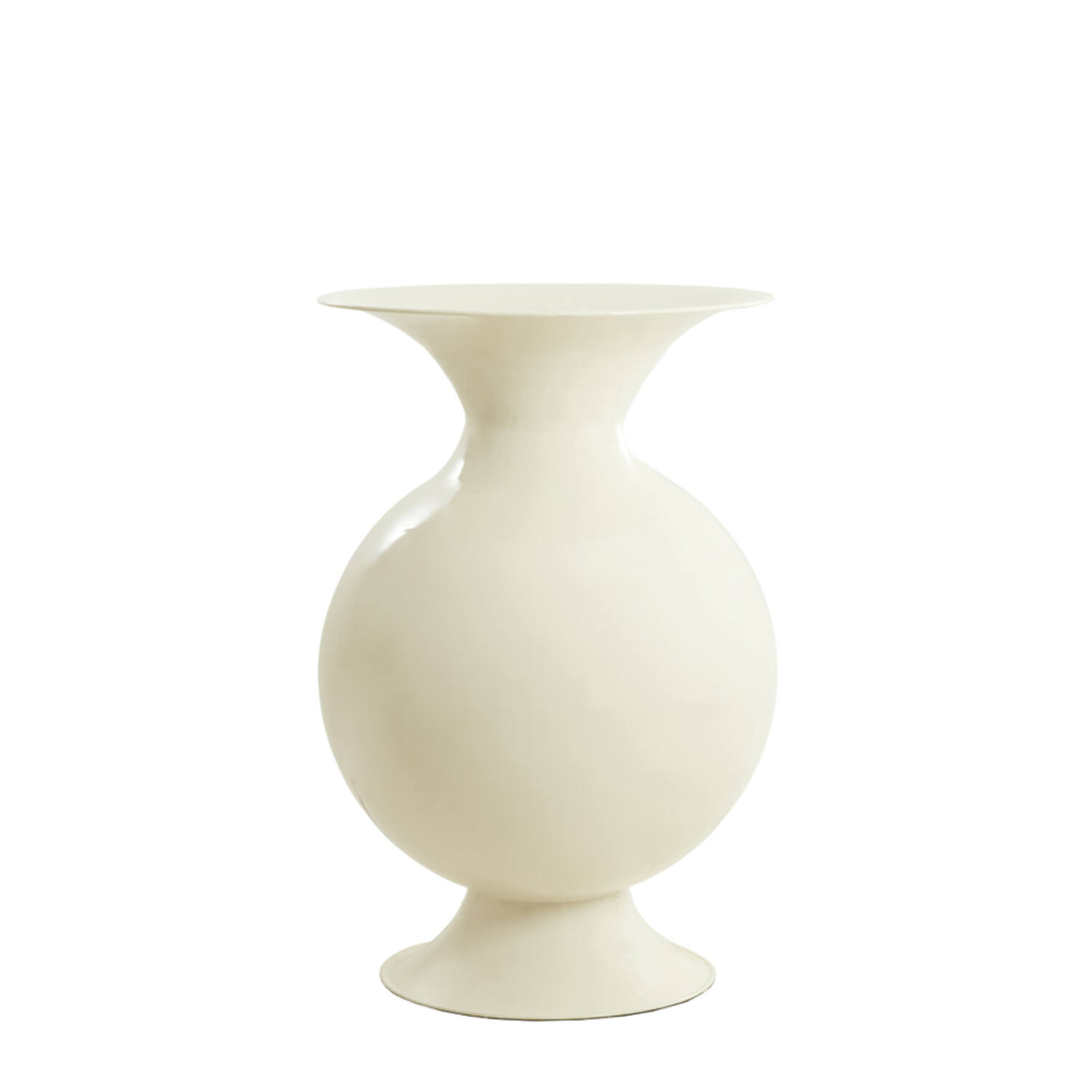 Vase deco Ø45x71 cm BOLULLA shiny cream