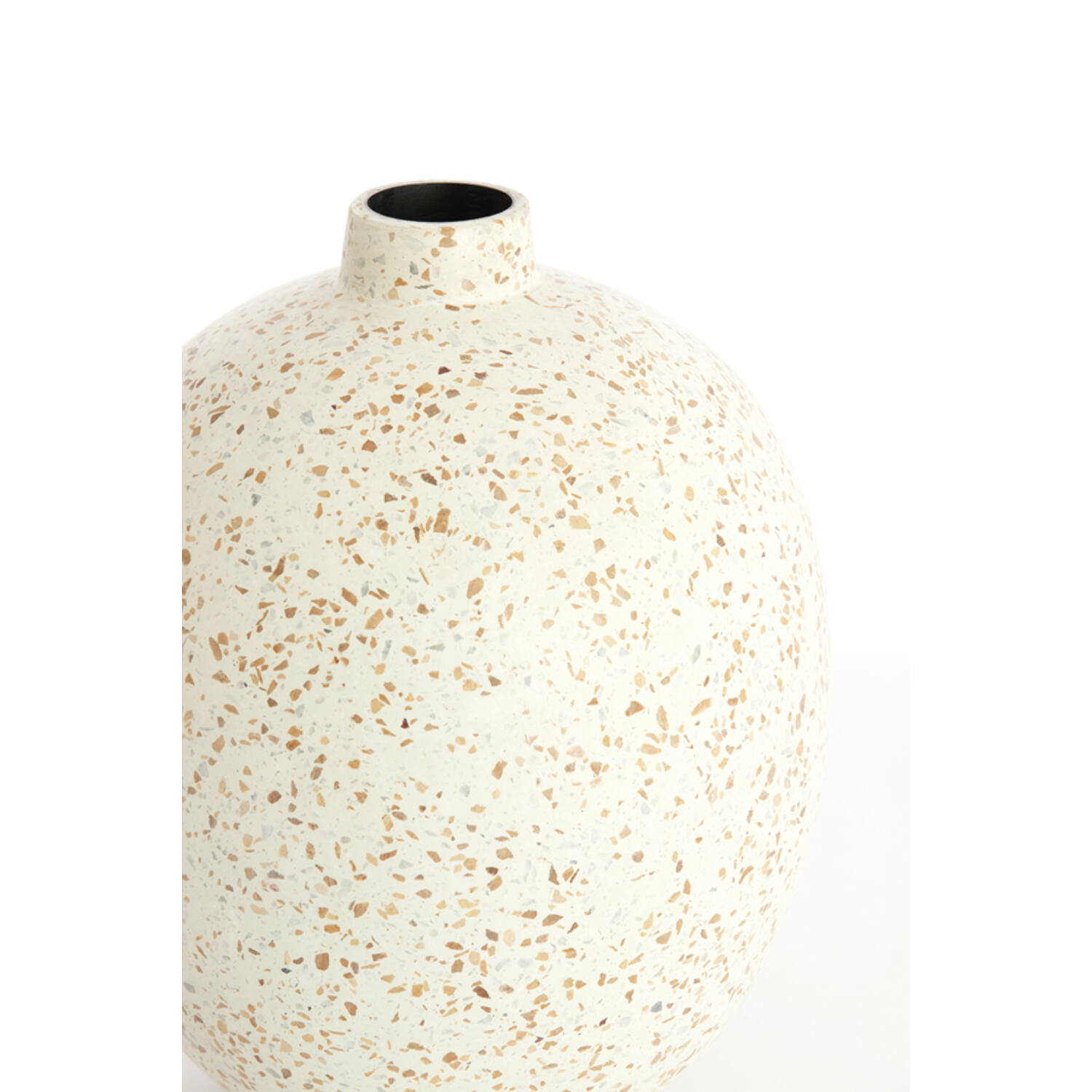 Vaas deco Ø28x34 cm ORXETA terrazzo crème
