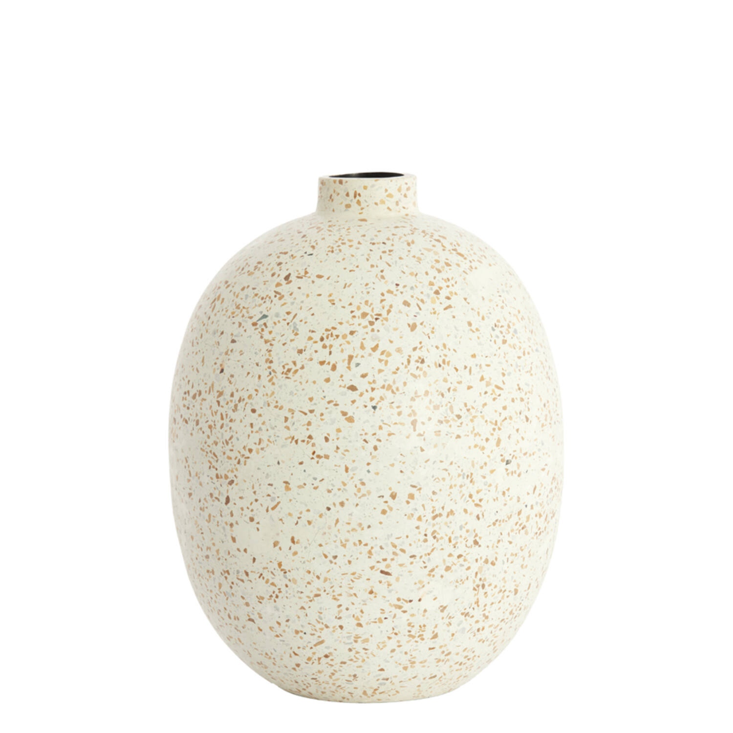 Vaas deco Ø31x41 cm ORXETA terrazzo crème