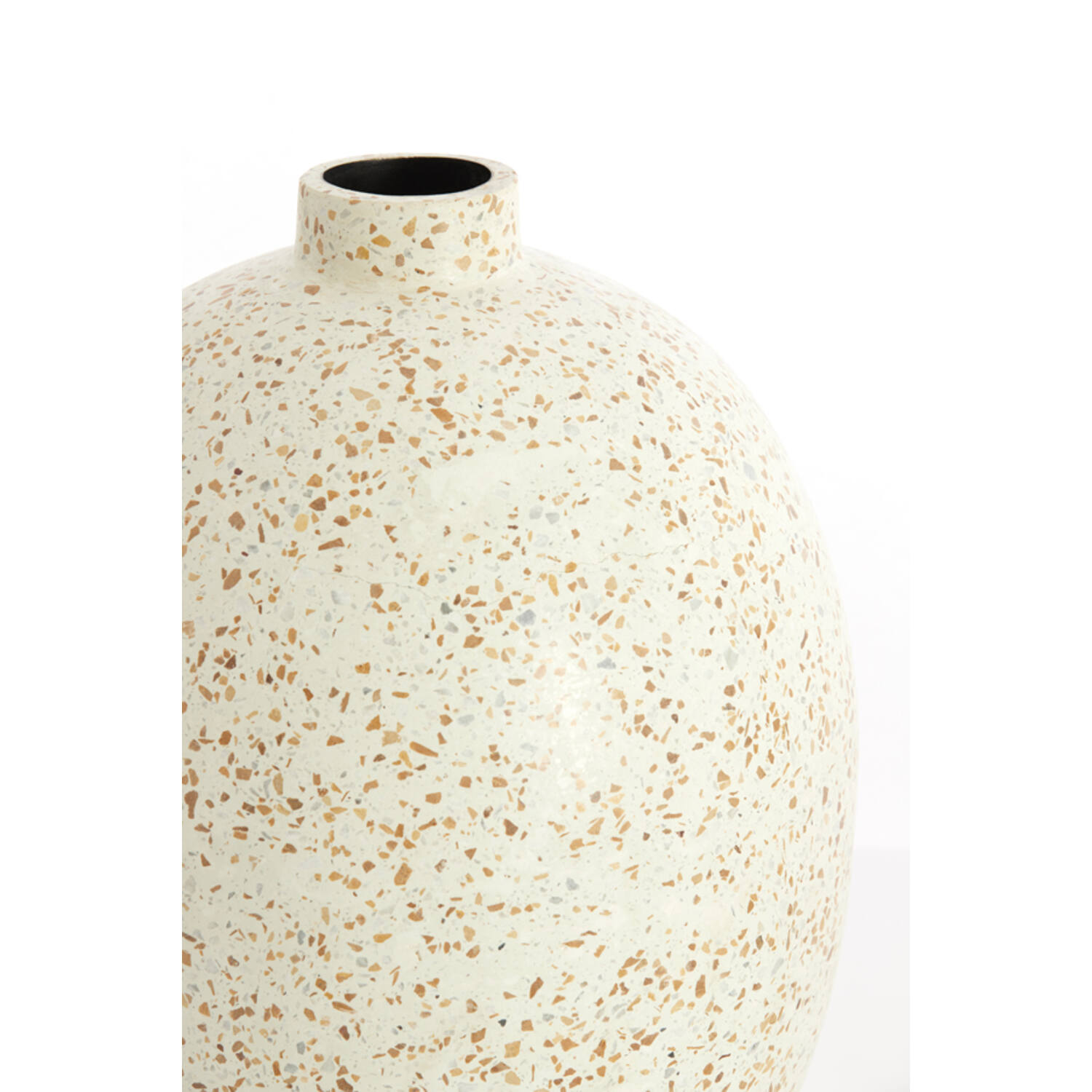 Vaas deco Ø31x41 cm ORXETA terrazzo crème