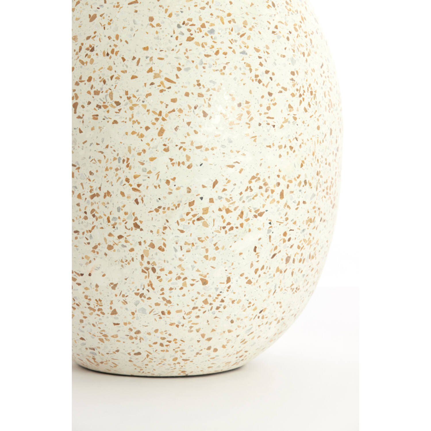 Vaas deco Ø31x41 cm ORXETA terrazzo crème