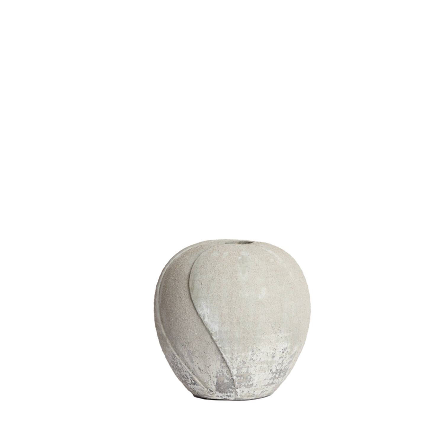 Vase deco Ø29x29 cm NOLINA ceramics texture grey
