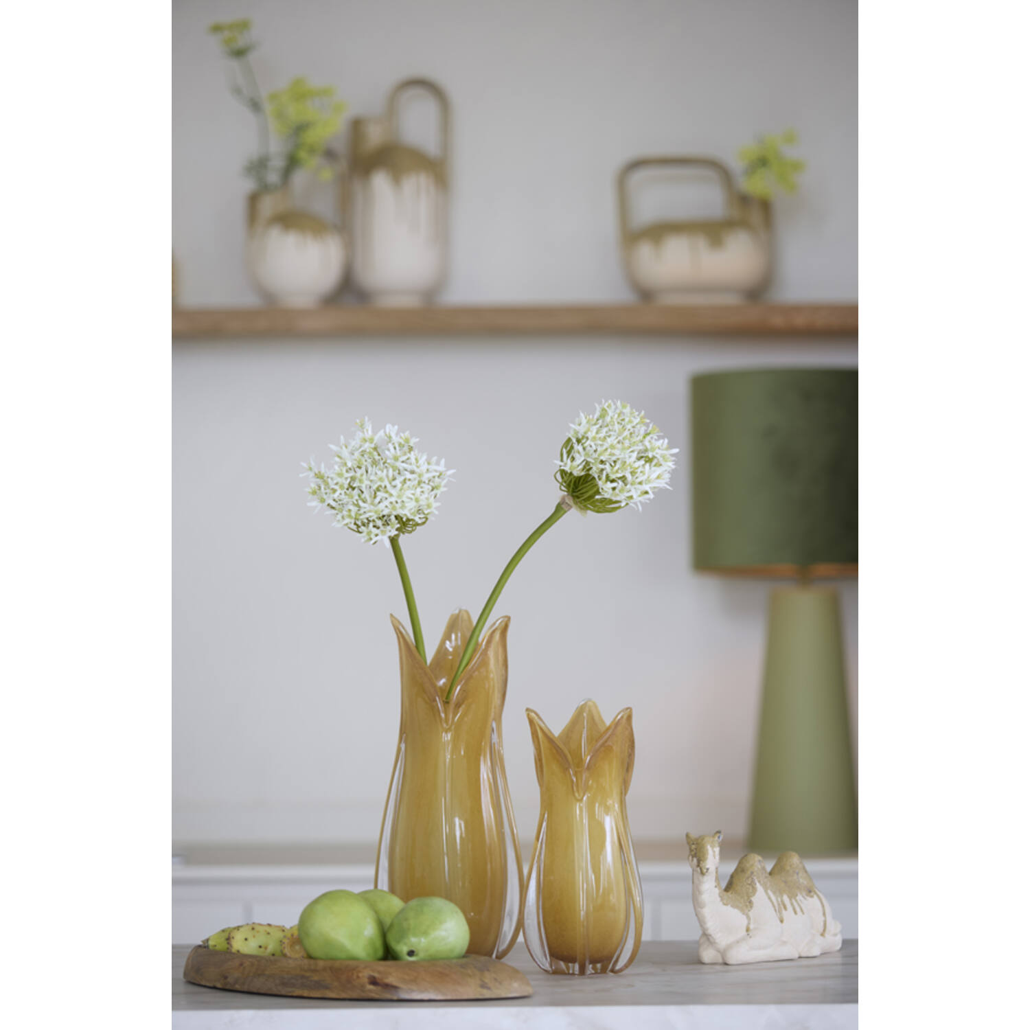 Vase Ø18,5x39 cm EVINA glass caramel