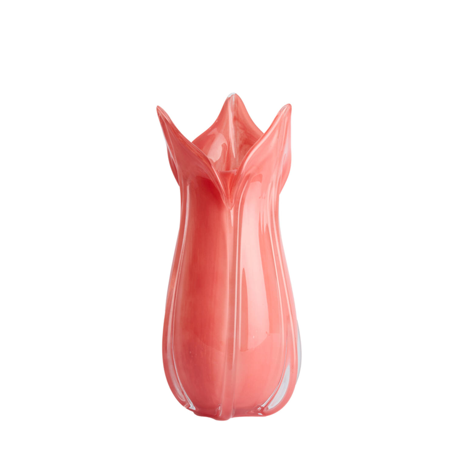 Vase Ø18,5x39 cm EVINA glass coral