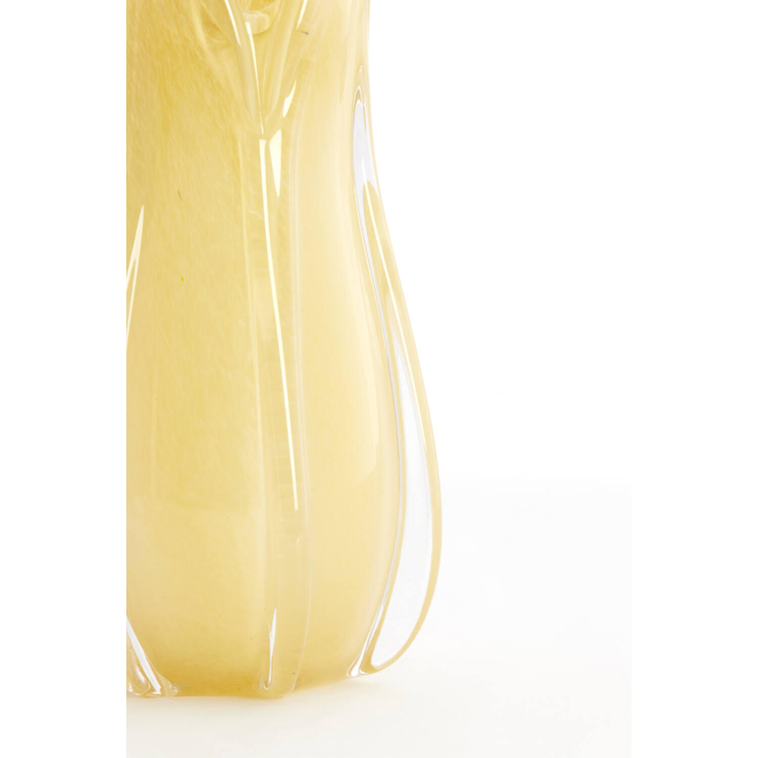 Vase Ø14x28 cm EVINA glass beige