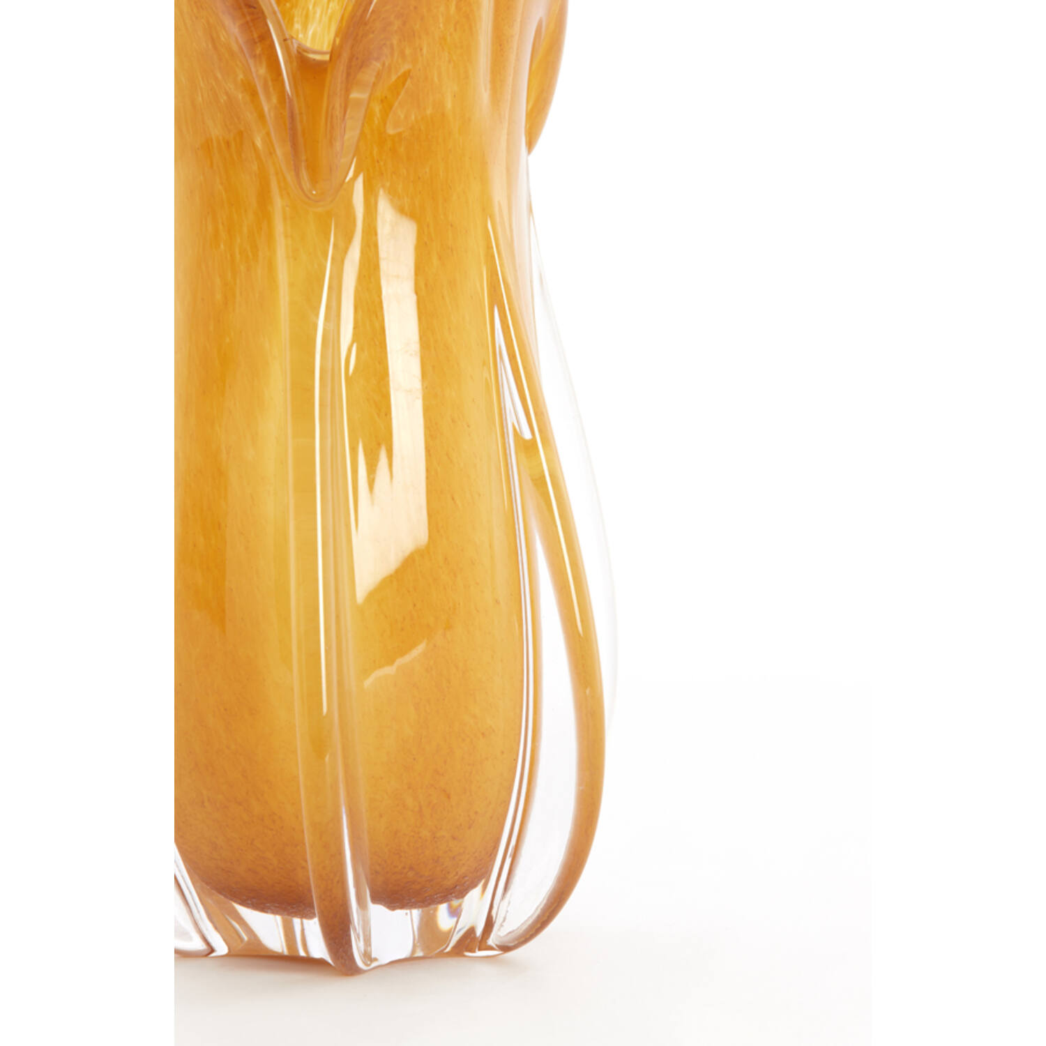 Vase Ø14x28 cm EVINA glass caramel