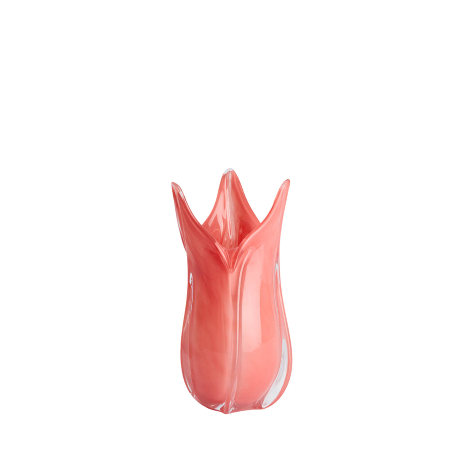 Vase Ø14x28 cm EVINA glass coral